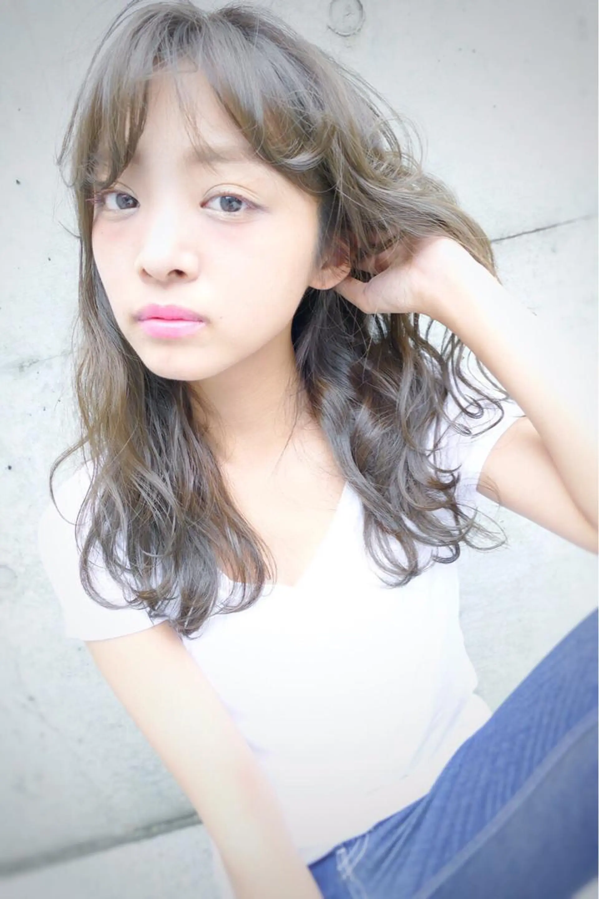 ミディアム カラー パーマ 逗子葉山 ナオイカイラのヘアスタイル