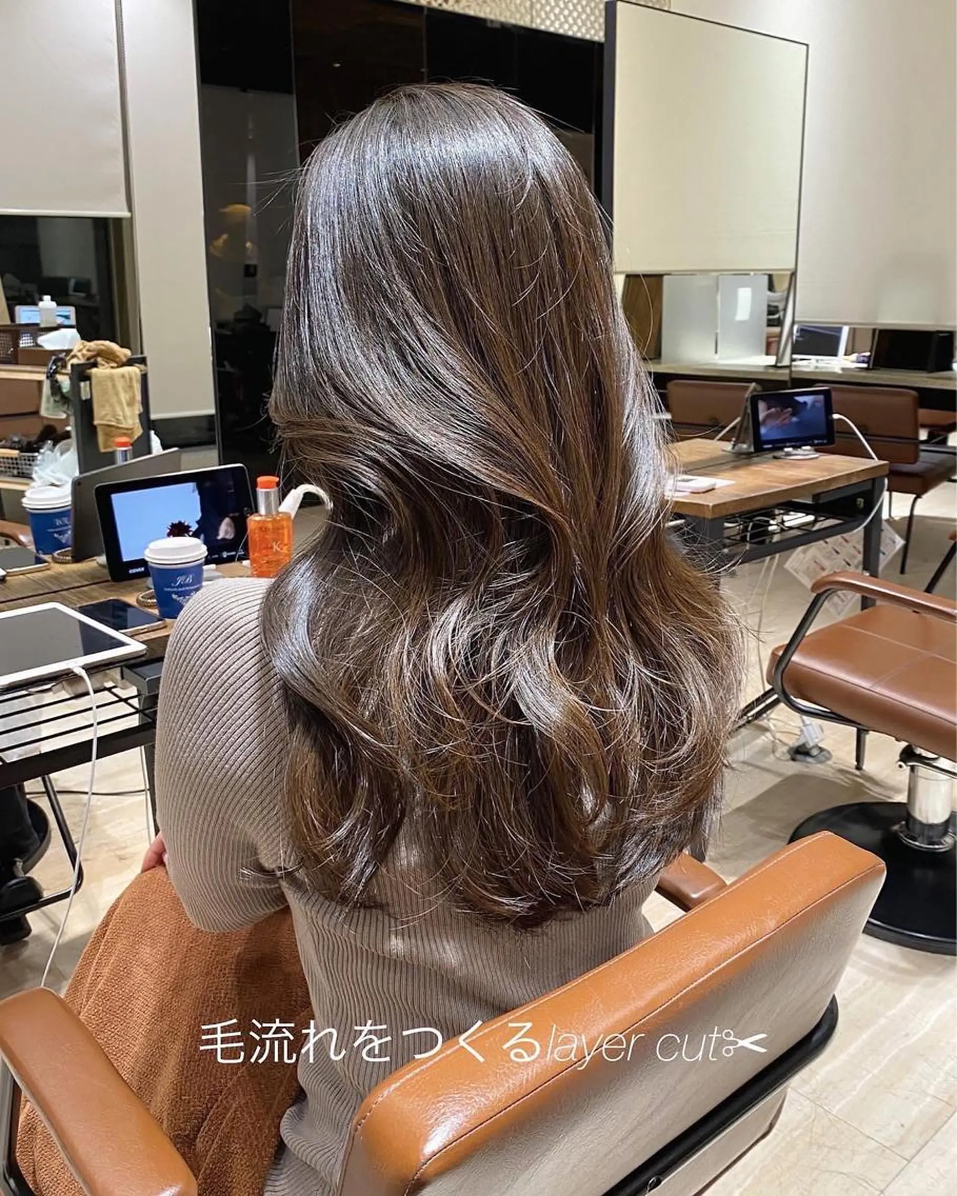 ロング カラー レイヤー/顔周り /透明感🩶高橋大のヘアスタイル