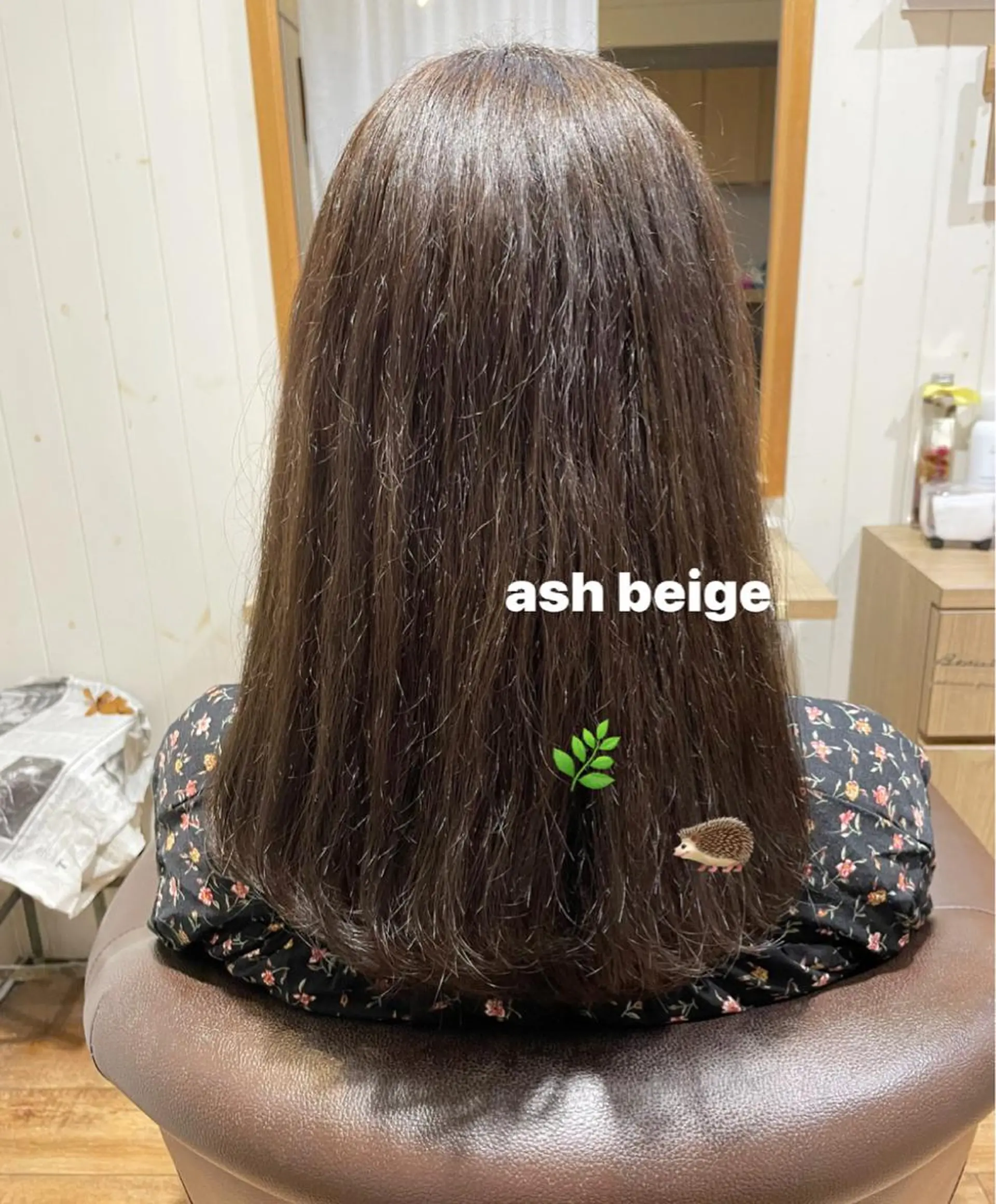 セミロング カラー アッシュ ベージュカラー 柔らかブラウン/栄/ tomitaのヘアスタイル