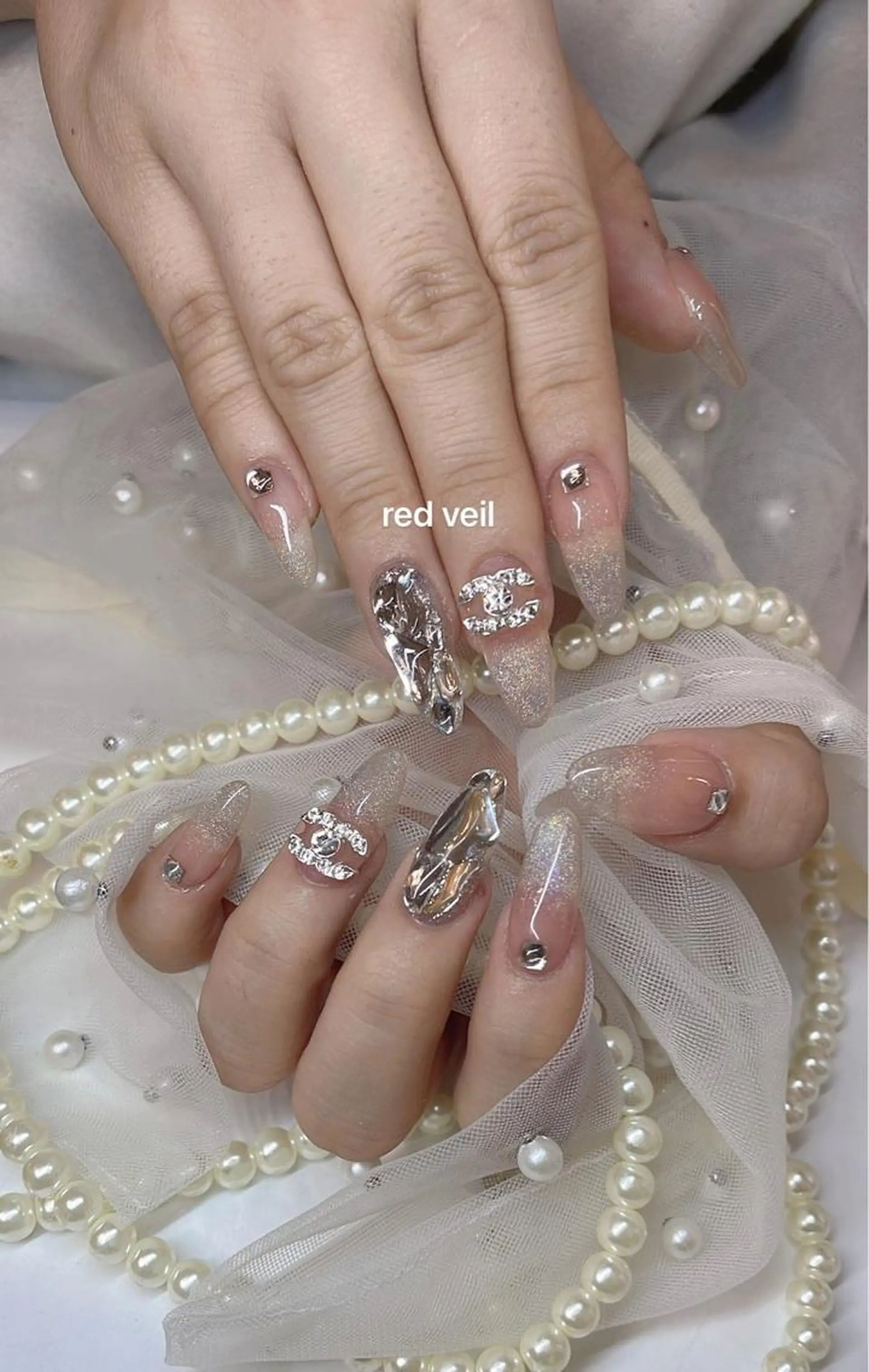 ロング ネイル ハンドネイル 長さ出し専門 nynaのネイルデザイン