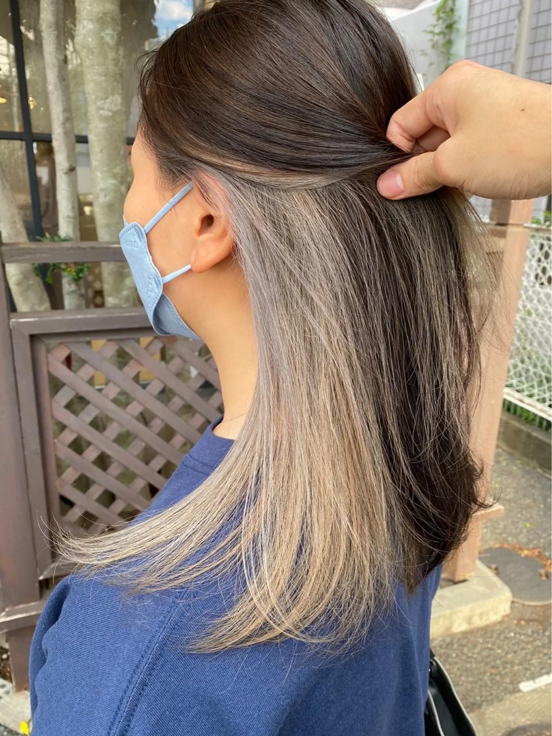 セミロング カラー インナーカラー カット ヘアカラー デザインカラー🌈 高木リョウのヘアスタイル