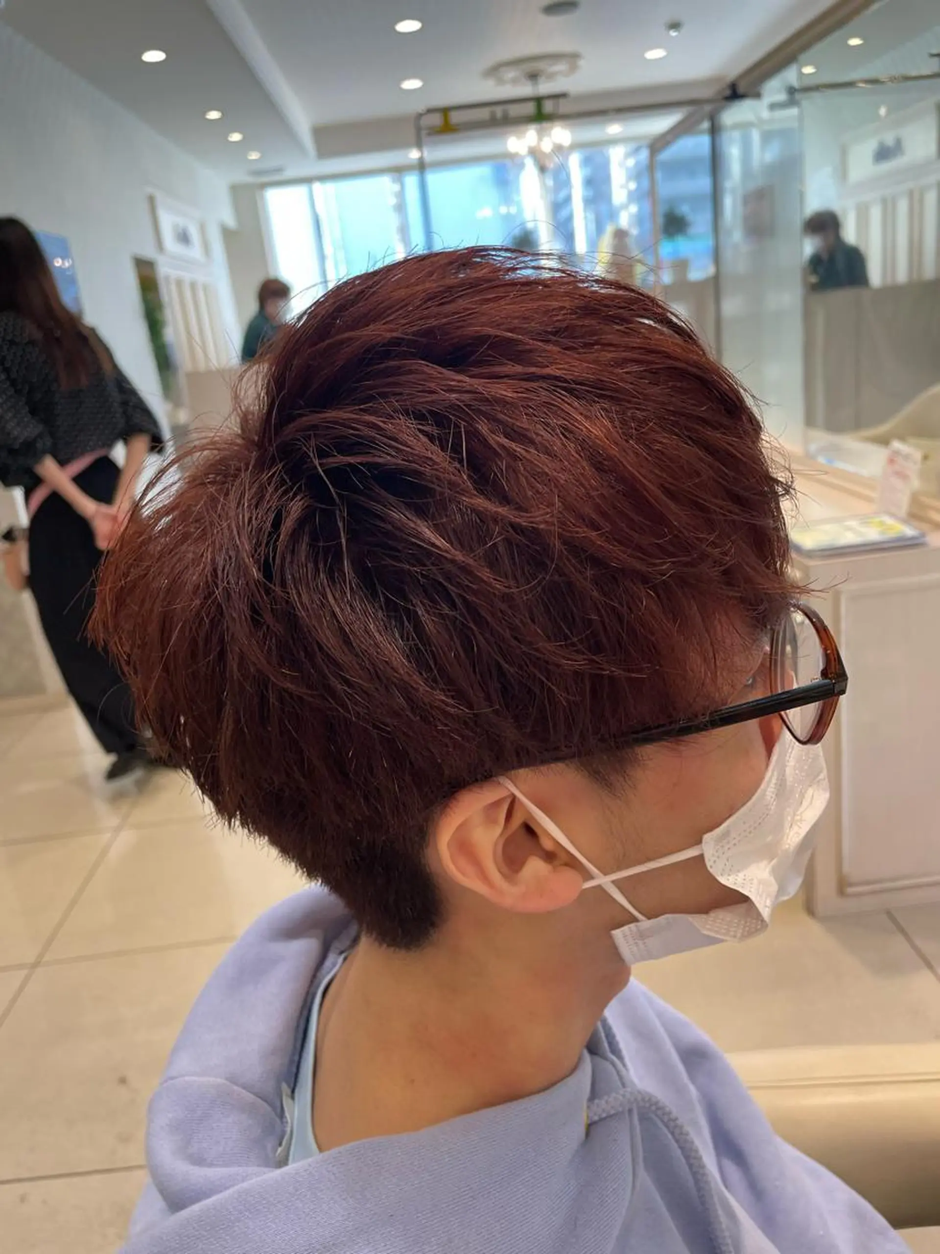 ショート メンズ カット 白髪ぼかしデザイン ハイライト/宮本純登のヘアスタイル