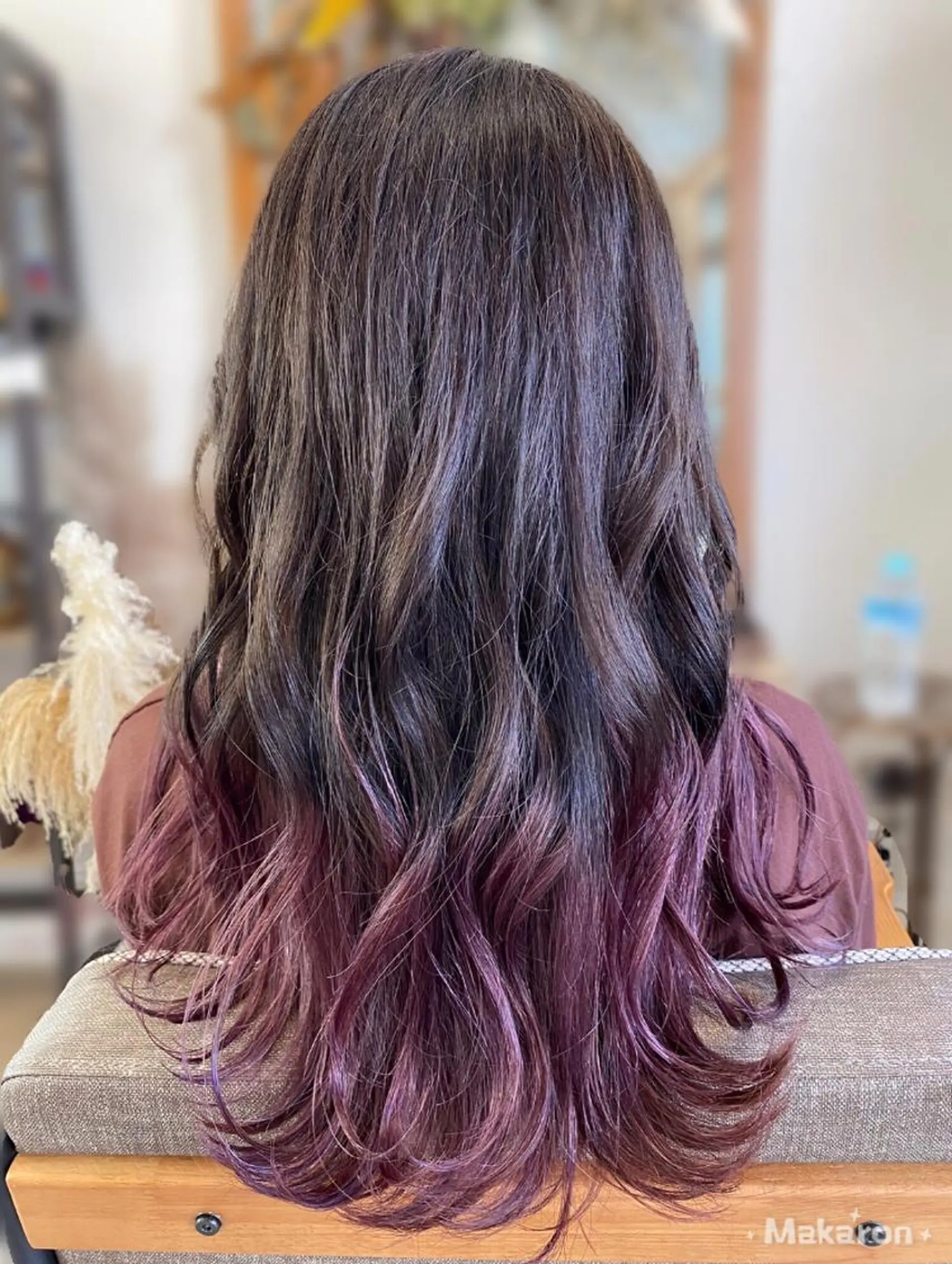 ロング カラー デザインカラー グラデーションカラー ヘアカラー トリートメント hair works raptureのヘアスタイル