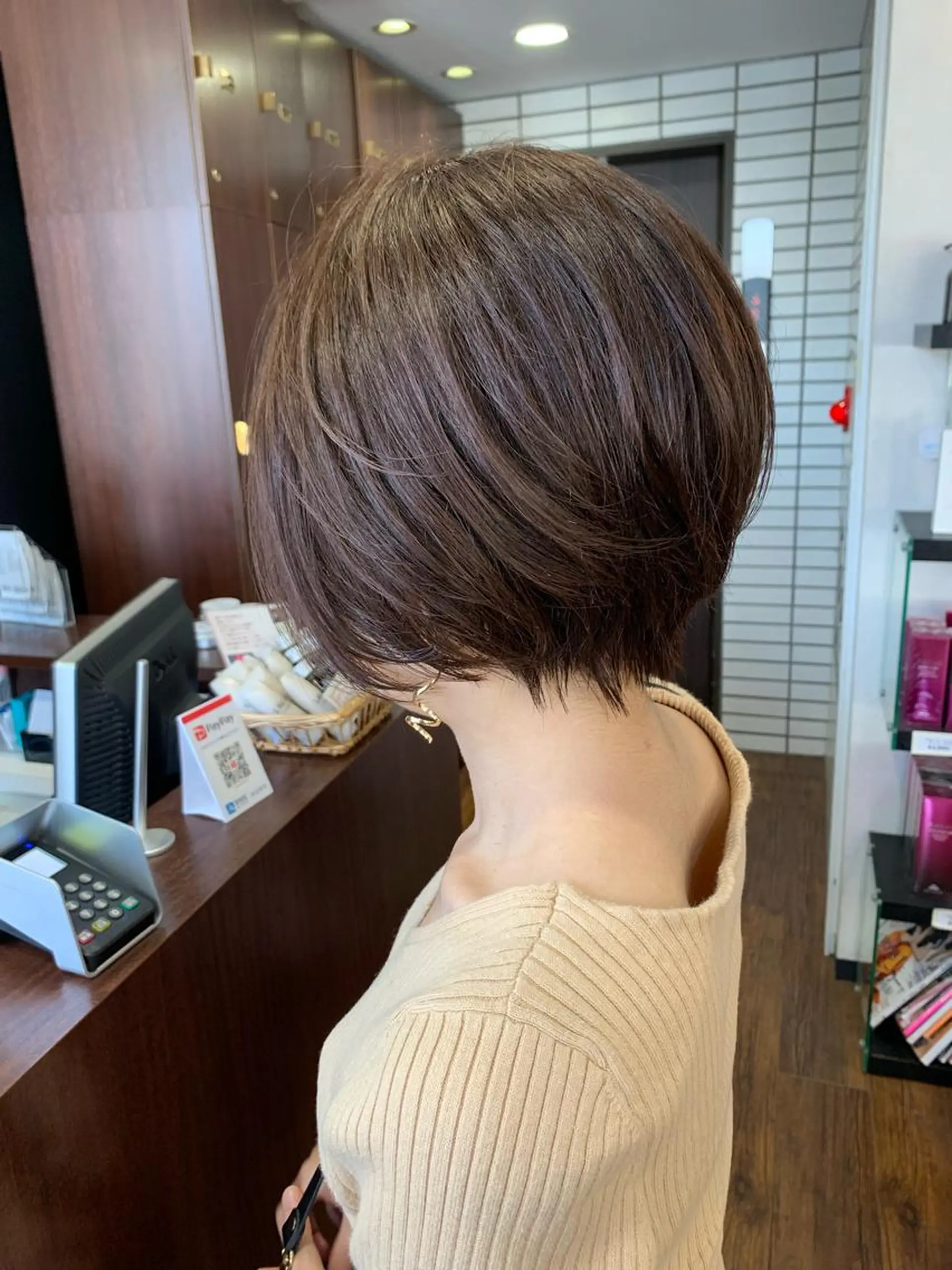 ショート カラー 縮毛矯正/ショート/ レイヤー/畑中正敏のヘアスタイル