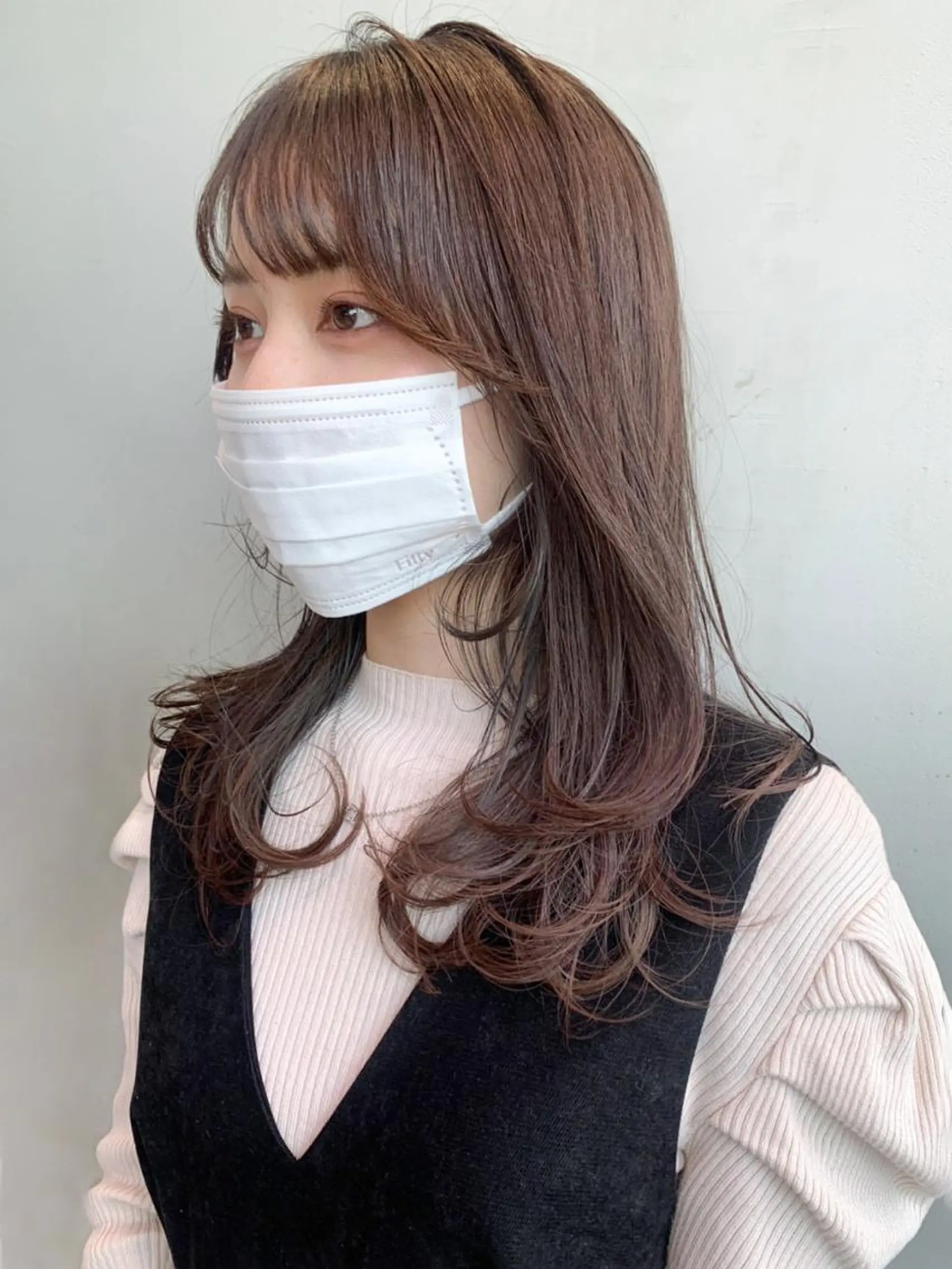 ミディアム カラー レイヤーカット カット ヘアカラー トリートメント ITbyALBUM 下北沢店のヘアスタイル