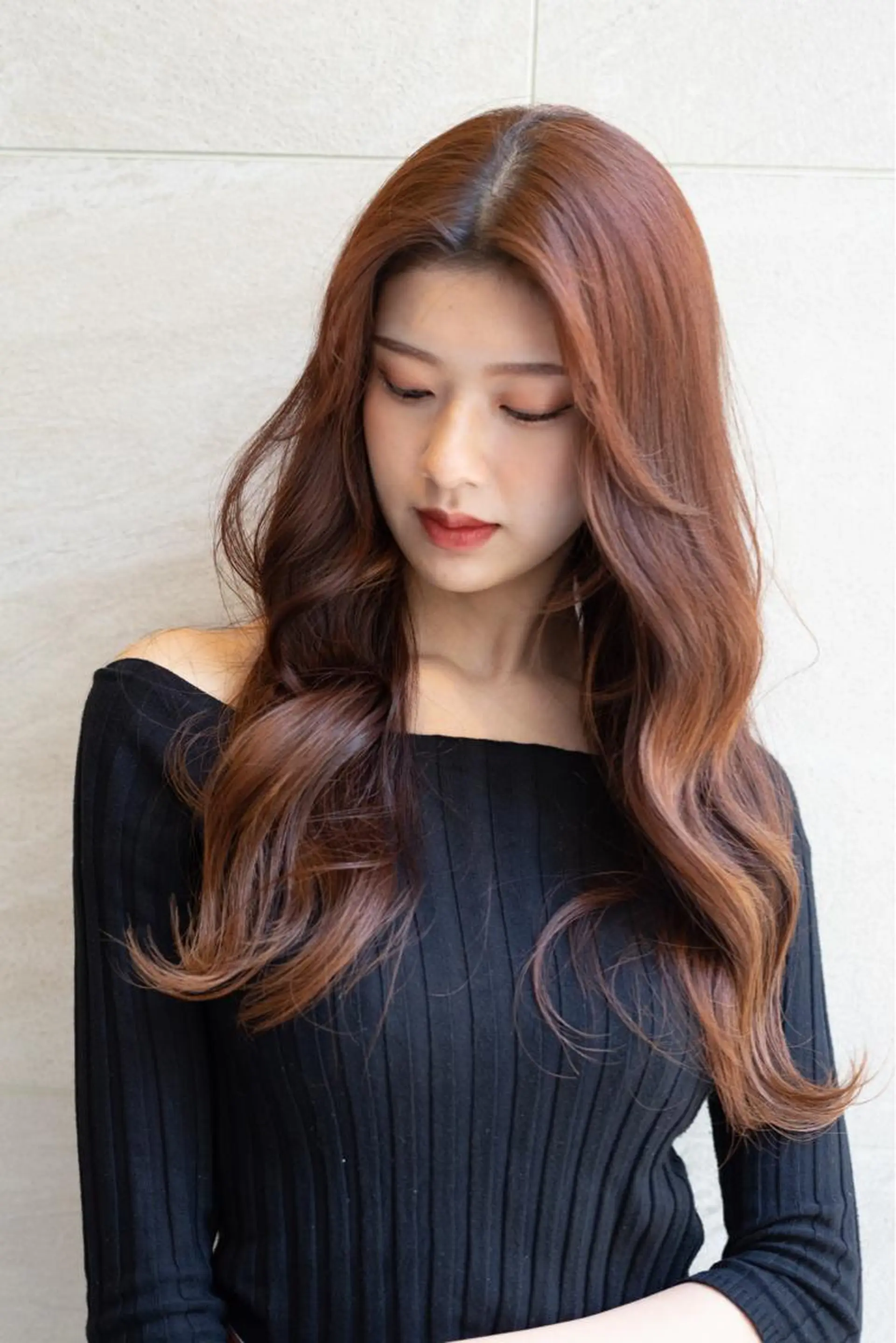 ロング カラー NARE 韓国ヘアのヘアスタイル