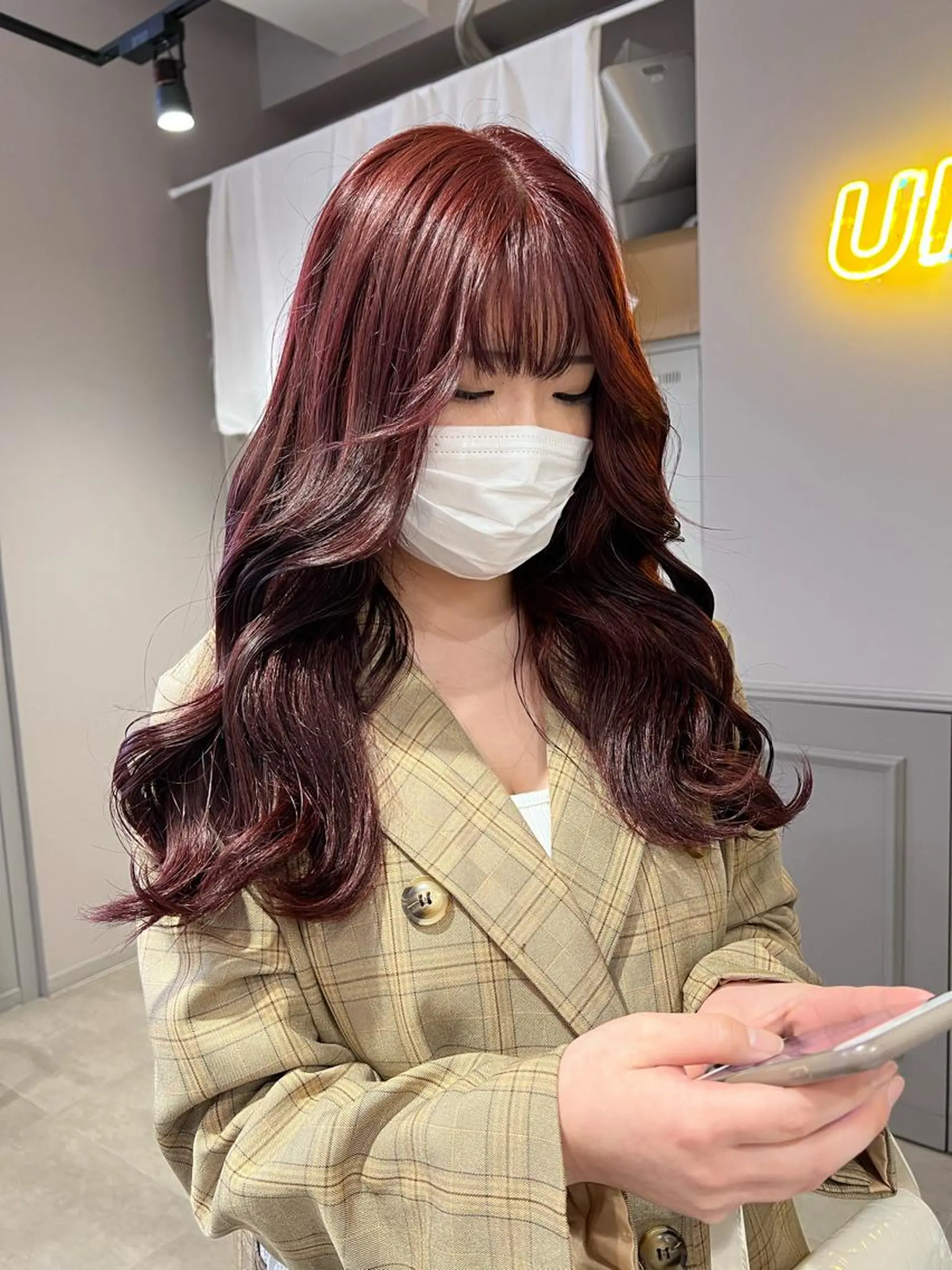 ミディアム カラー ヘアアレンジ neon hair所属・🩵 JURI🩵のヘアスタイル