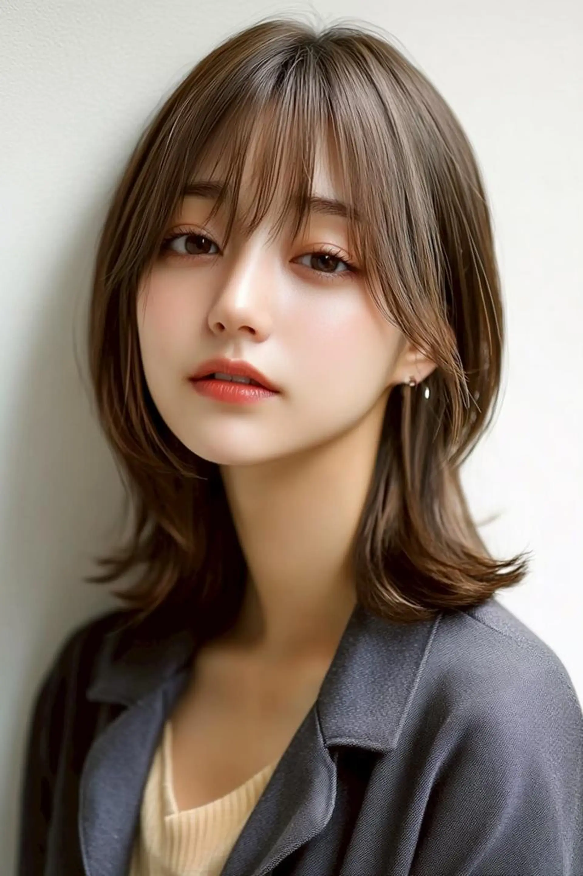 セミロング 熊谷 はつなのヘアスタイル