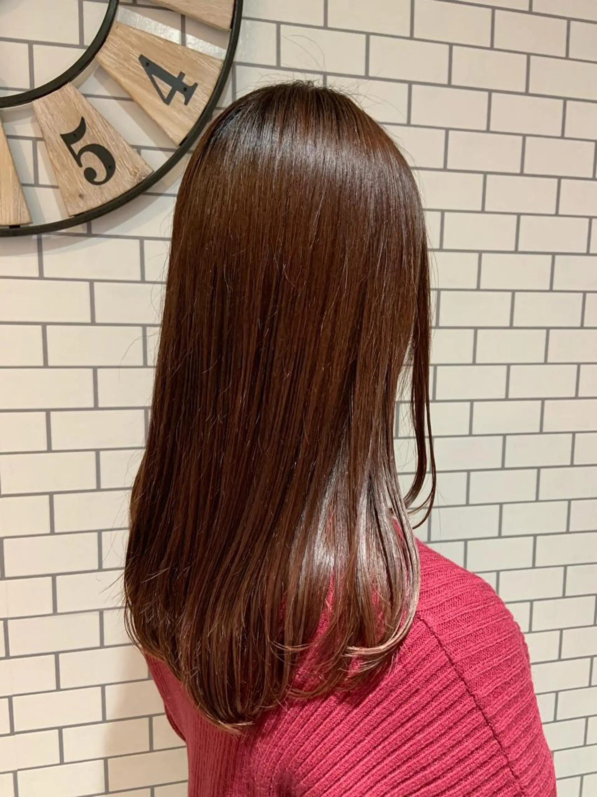ロング カラー ヘアアレンジ ブラウンカラー ピンクカラー ピンクブラウン カット ヘアカラー トリートメント 韓国hair🦋 Nanaのヘアスタイル