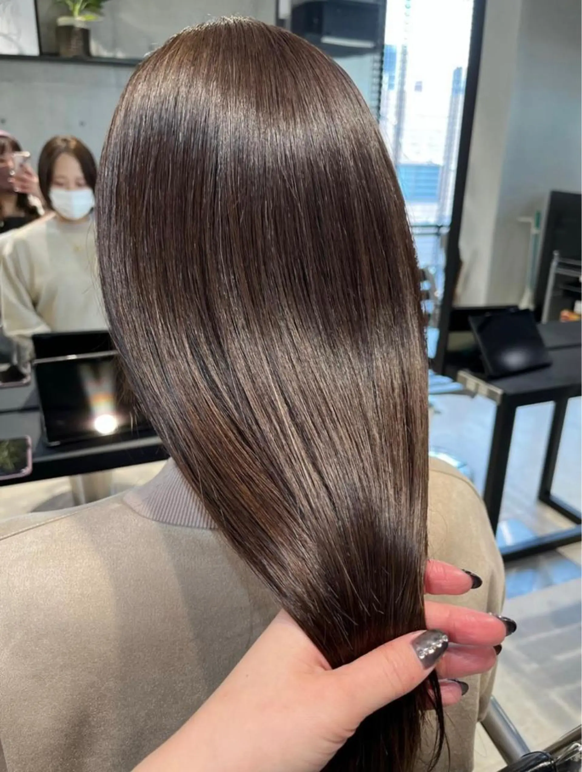 ミディアム カラー パーマ ヘアアレンジ カット ヘアカラー トリートメント ヘッドスパ ヘアセット 透明感/オリーブ/ グレージュ/YUKAのヘアスタイル