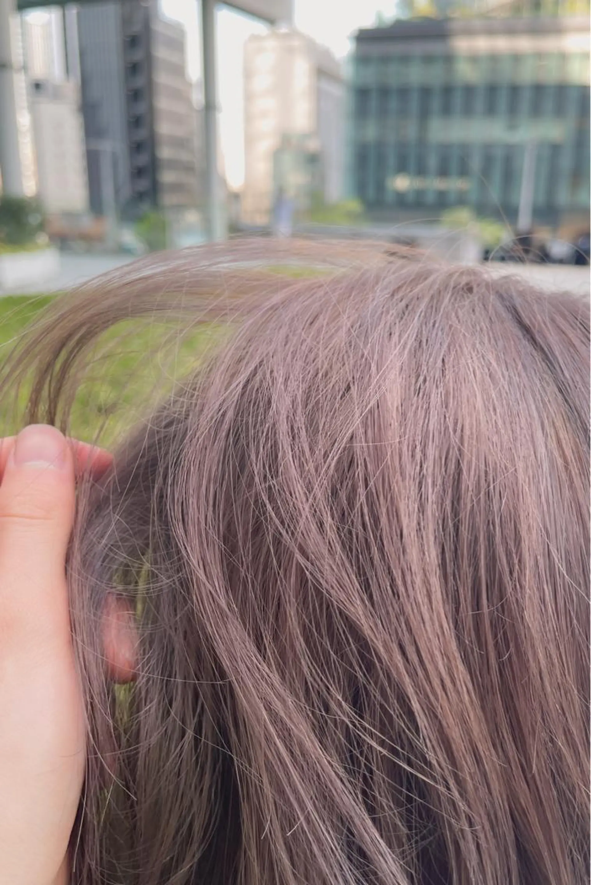 ミディアム カラー グレージュ ラベンダーカラー ラベンダーグレージュ ラベンダーグレー ヘアカラー kyon.hair 韓国カットカラーのヘアスタイル