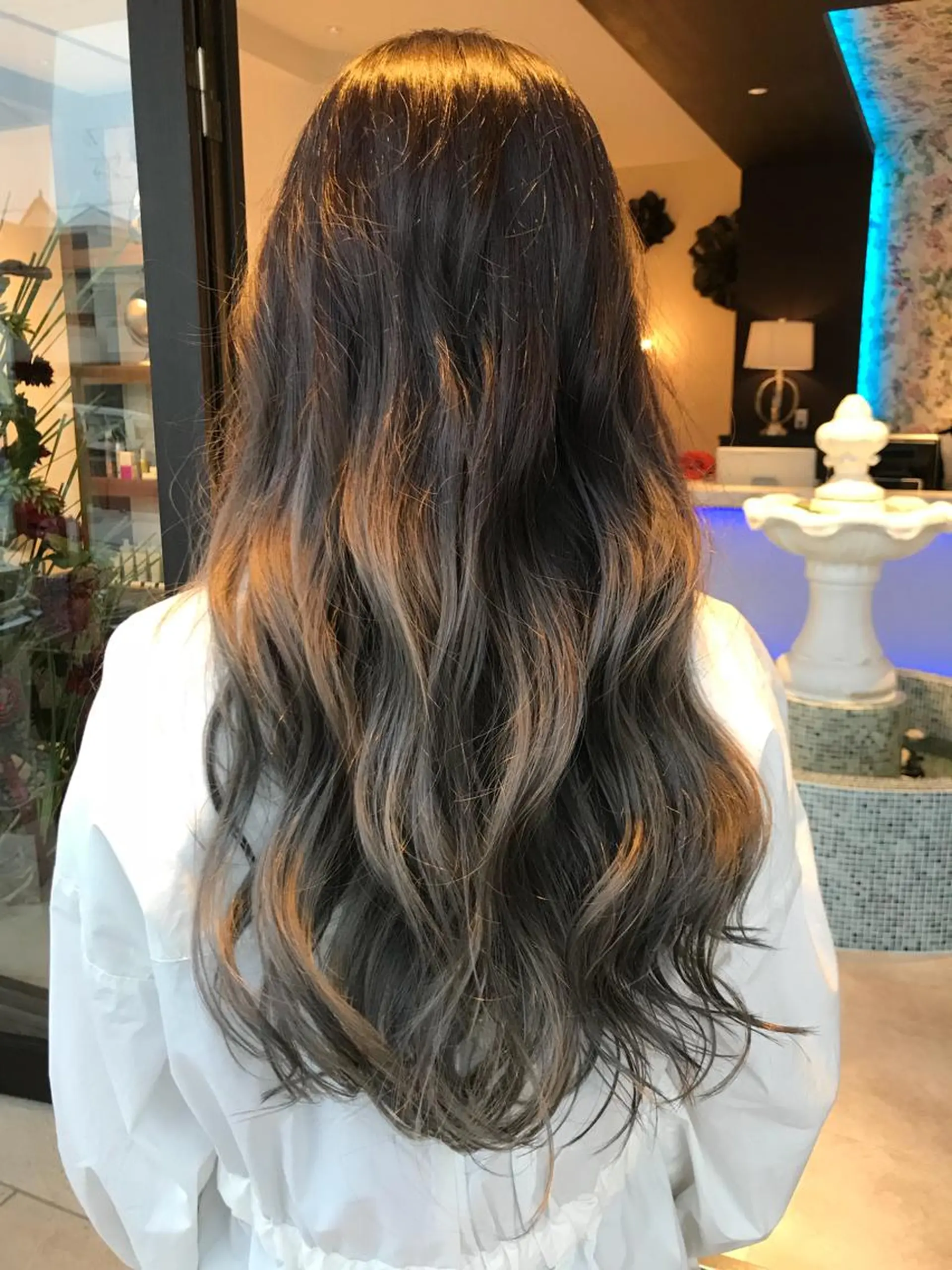 ロング ヘアカラー トリートメント haretoki 髪質改善サロンのヘアスタイル