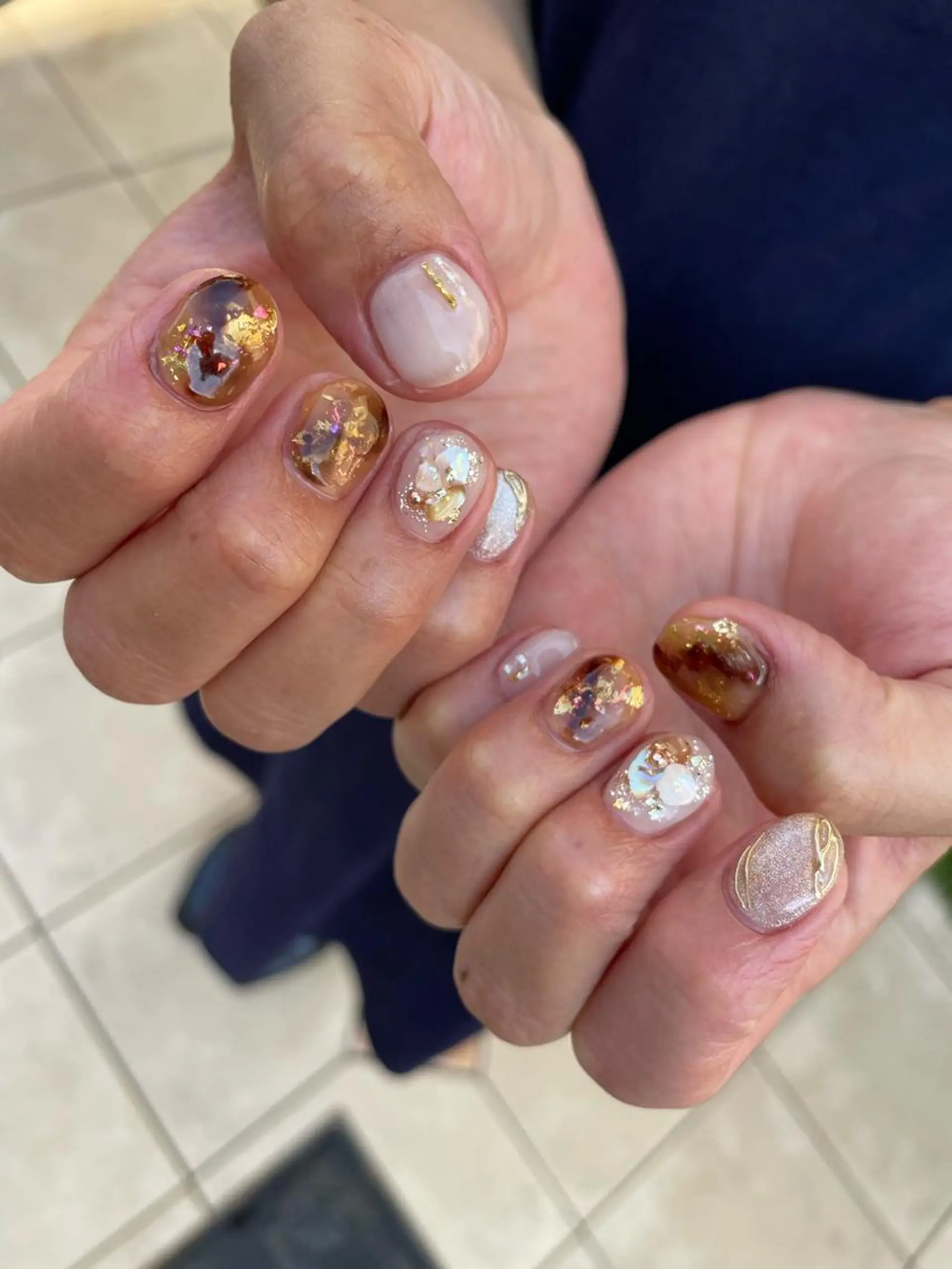 ロング カラー ヘアアレンジ キッズ ネイル マツエク・マツパ アイブロウ 福田 加奈のネイルデザイン