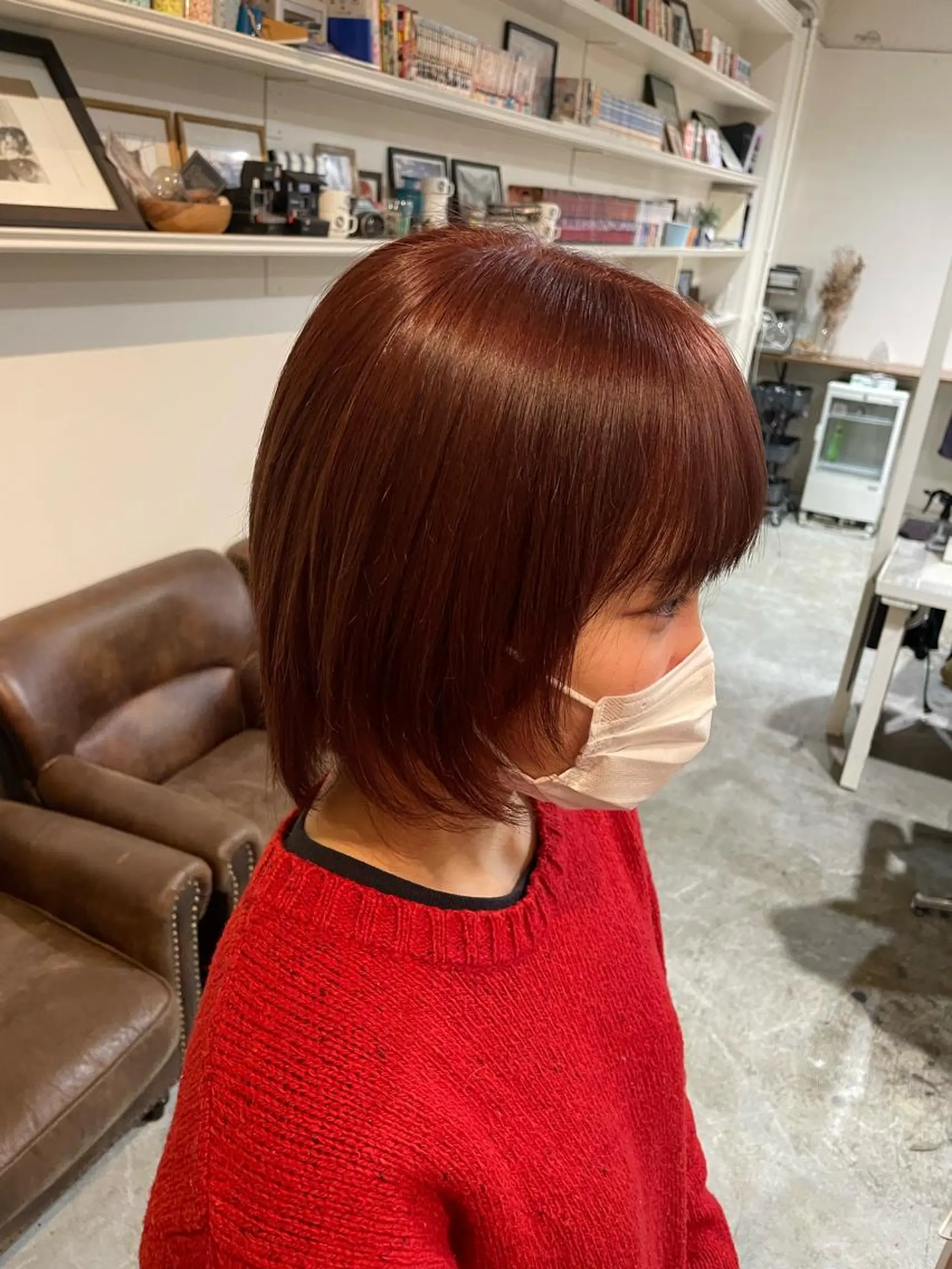 ショート カラー ヘアアレンジ ブラウンカラー オレンジ オレンジブラウン ヘアカラー トリートメント ヘアセット ☂️カトウ ケイゴ☂️のヘアスタイル