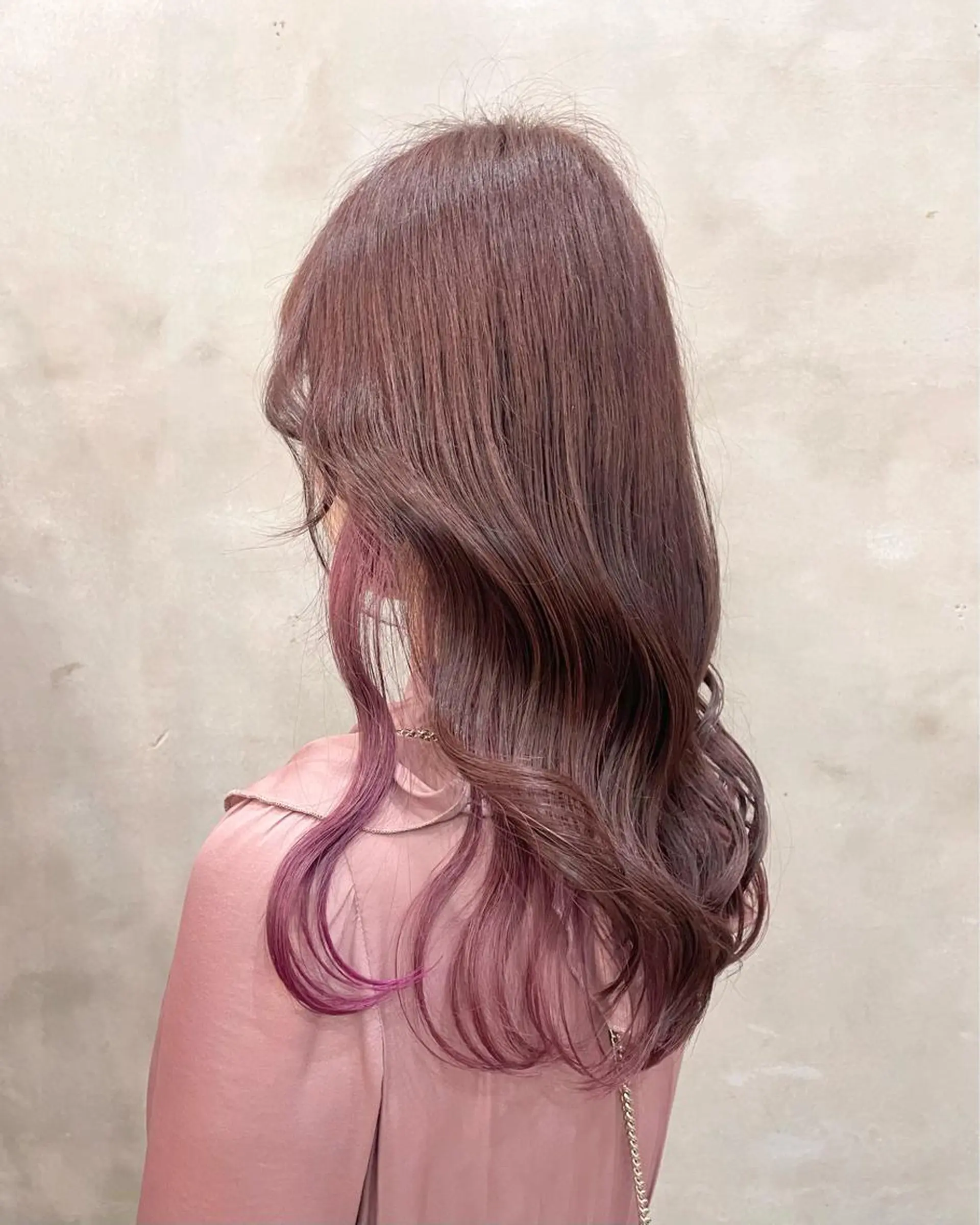 ロング カラー ヘアアレンジ ヘアカラー トリートメント 【ピンク/韓国ヘア/ ヘアセット】亜海のヘアスタイル