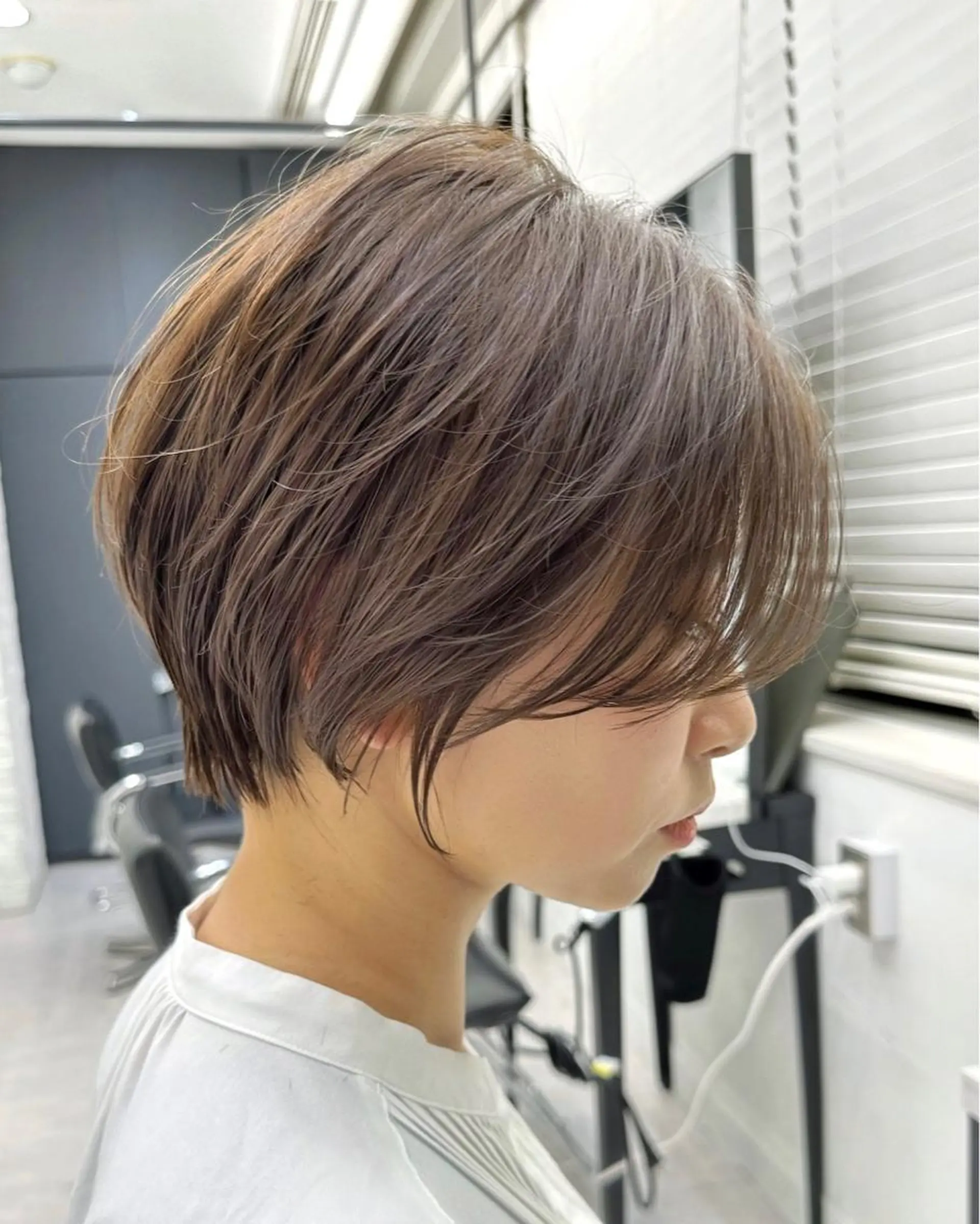 ショート カット ヘアカラー トリートメント ショートヘア くすみカラー、大場猛のヘアスタイル