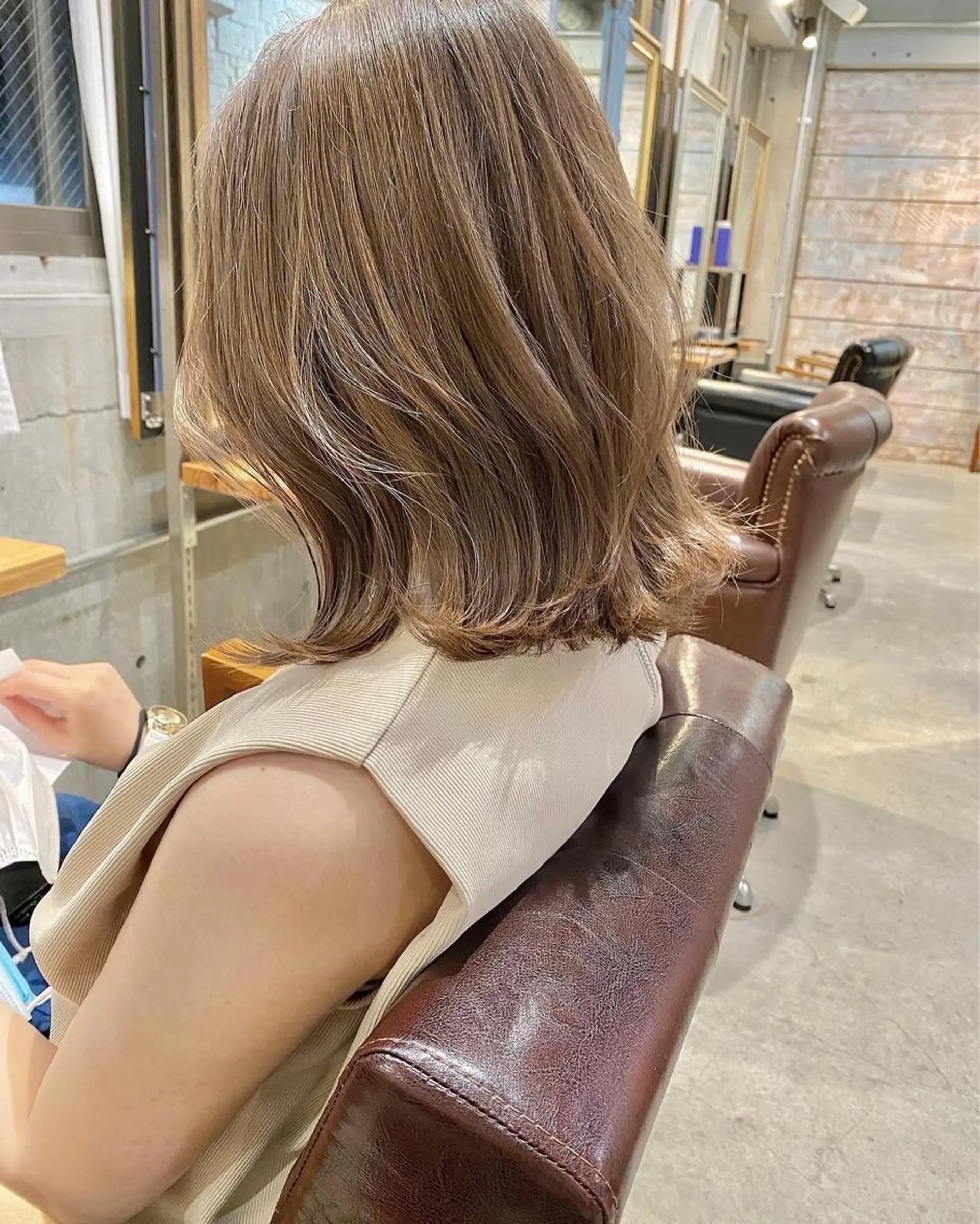 ミディアム カラー カット ヘアカラー トリートメント 似合わせカラーパーマ 🌿kitin米川のヘアスタイル