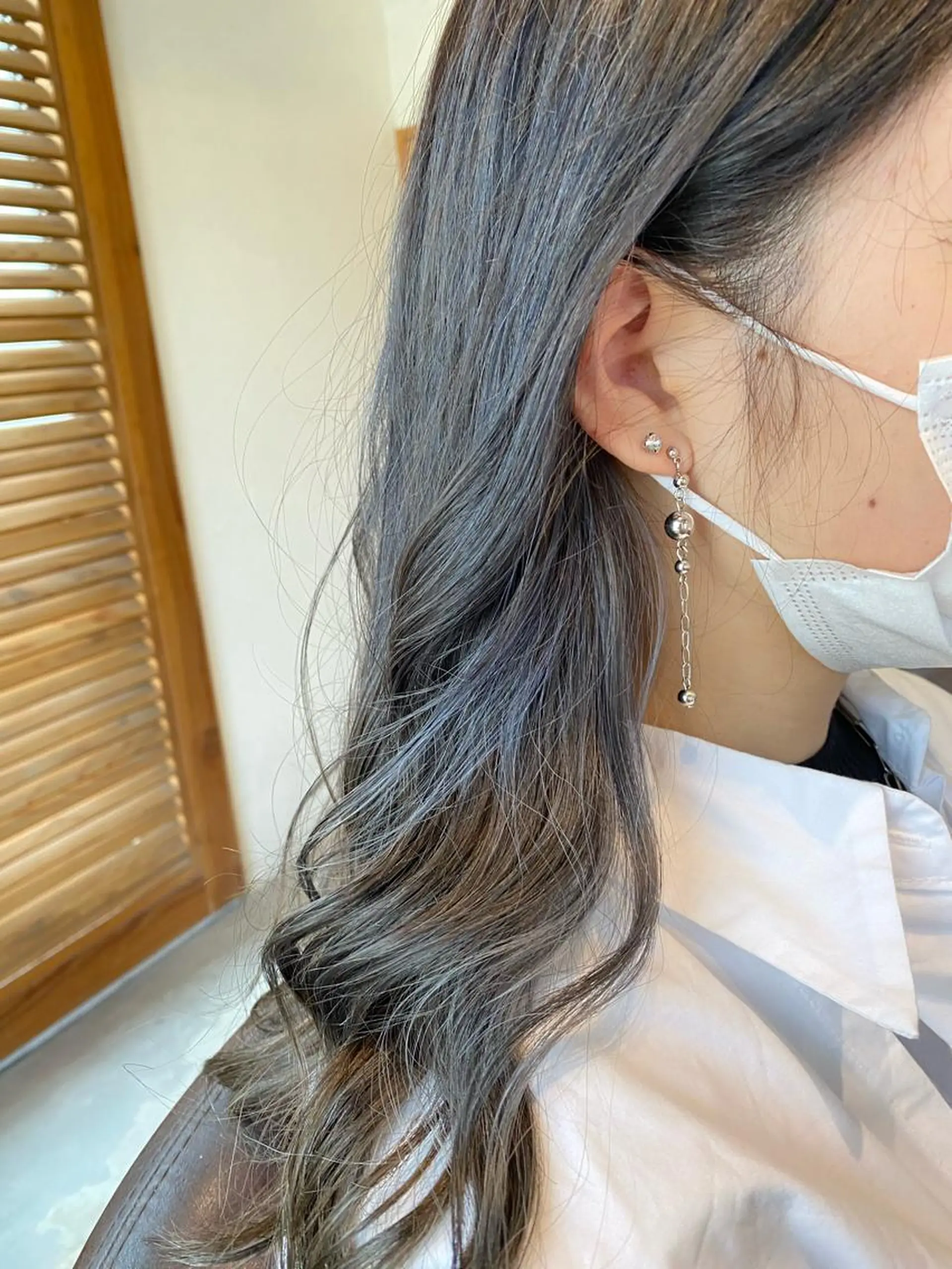 ロング カラー 透明感カラー ハイライトカラー ハイライト グレージュ/レイヤー /韓国ヘア/RISAのヘアスタイル