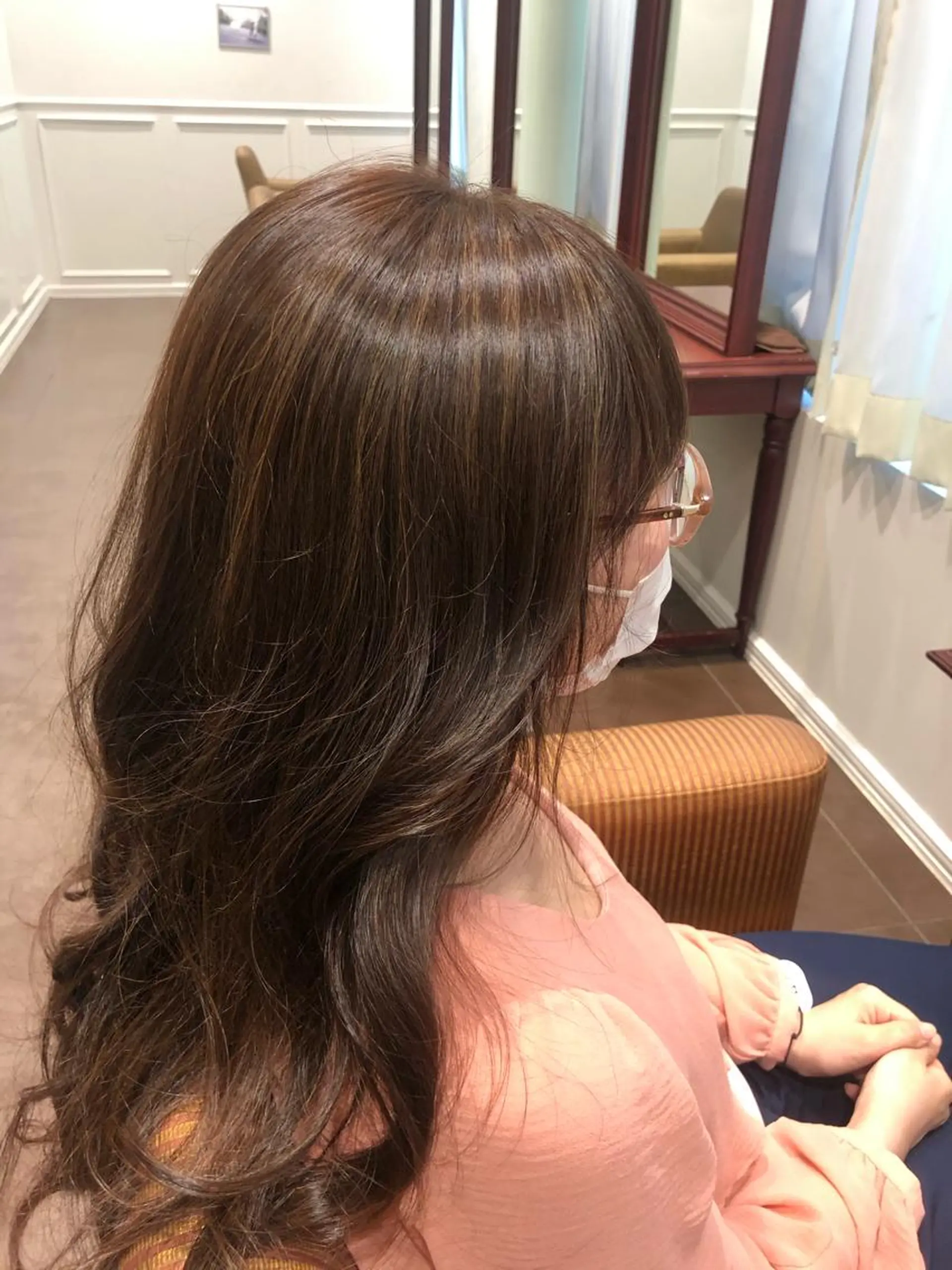 セミロング カラー パーマ VIVIE【ヴィヴィ】所属・髪質改善/韓国風 レイヤー/田村祐樹のヘアスタイル