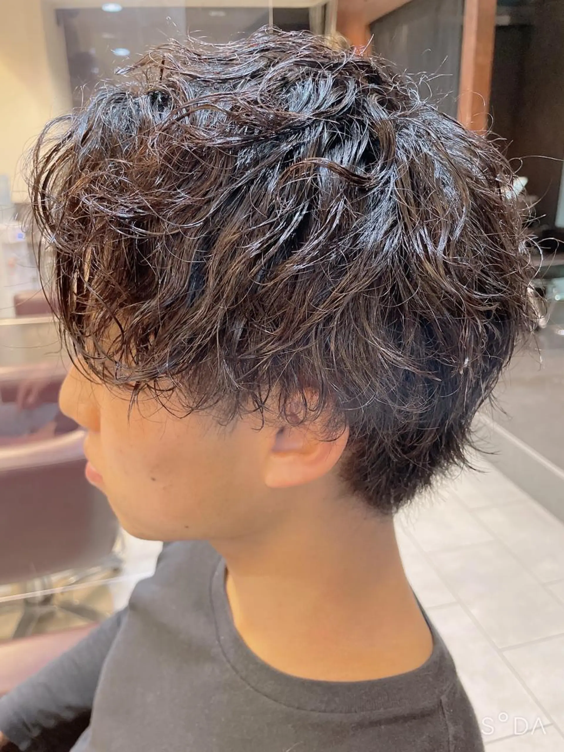 ショート パーマ カット パーマ こすげひろと カラー講師のヘアスタイル