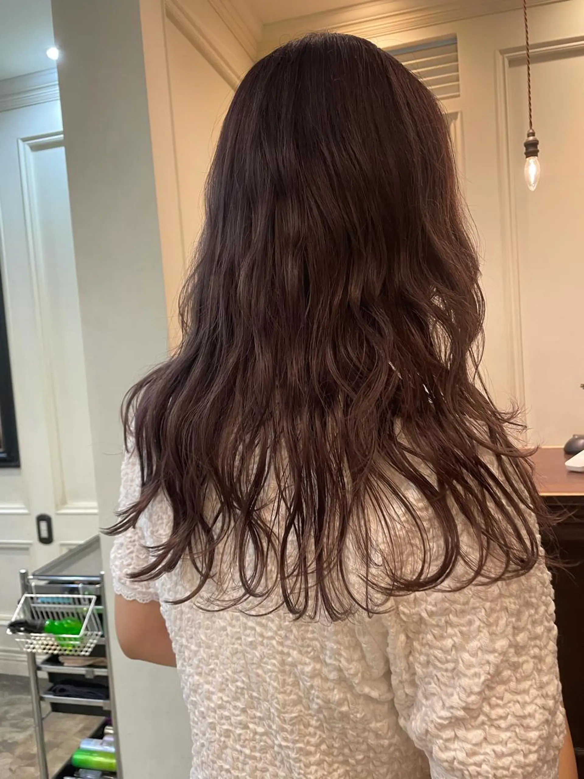 セミロング カラー グレージュ ラベンダーカラー ラベンダーグレージュ ラベンダーグレー 大人girly🛋️ 🤍yukakoのヘアスタイル