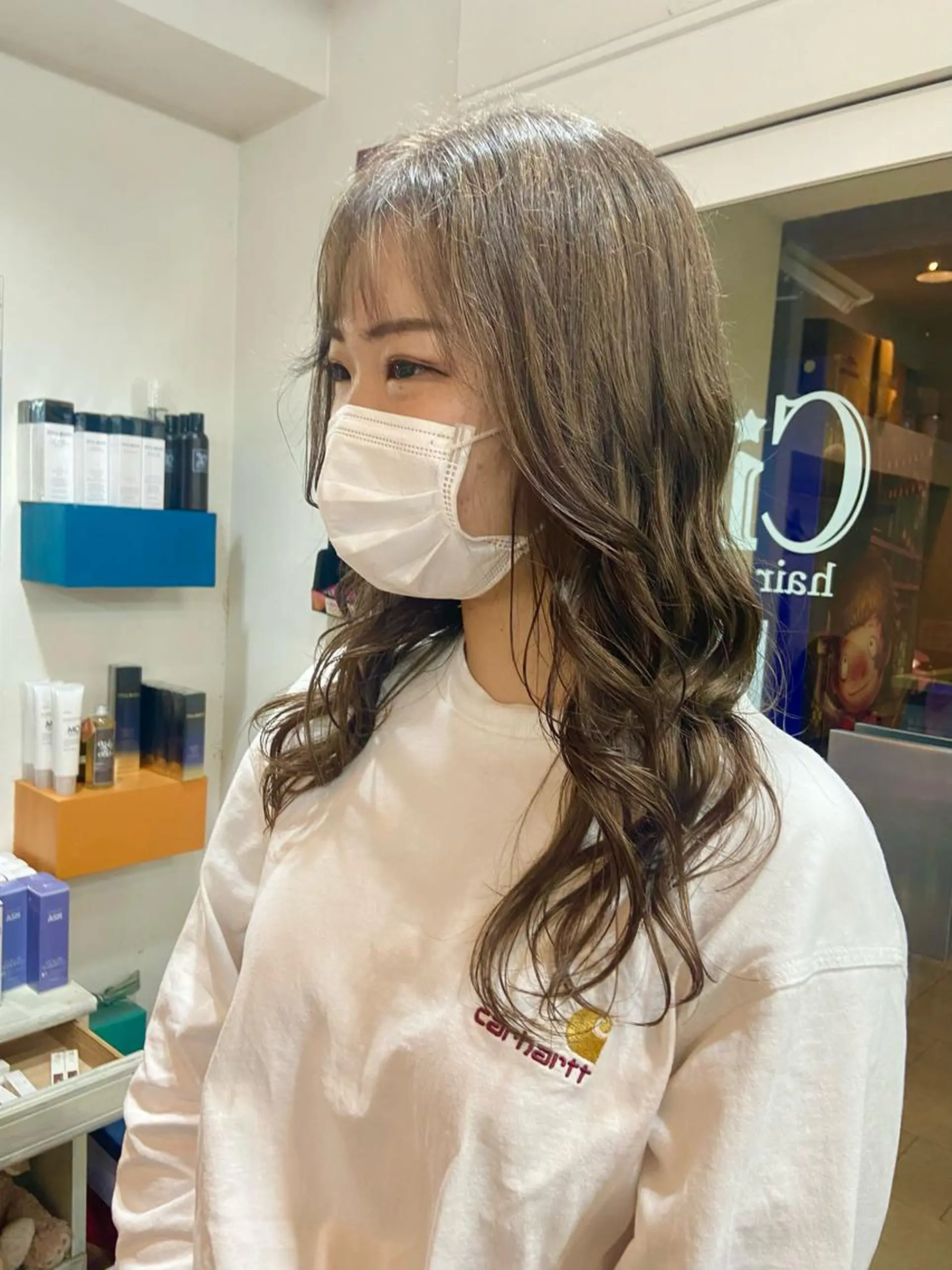 ロング カラー ダブルカラー 髪質改善/透明感 カラー/西川奈穂のヘアスタイル