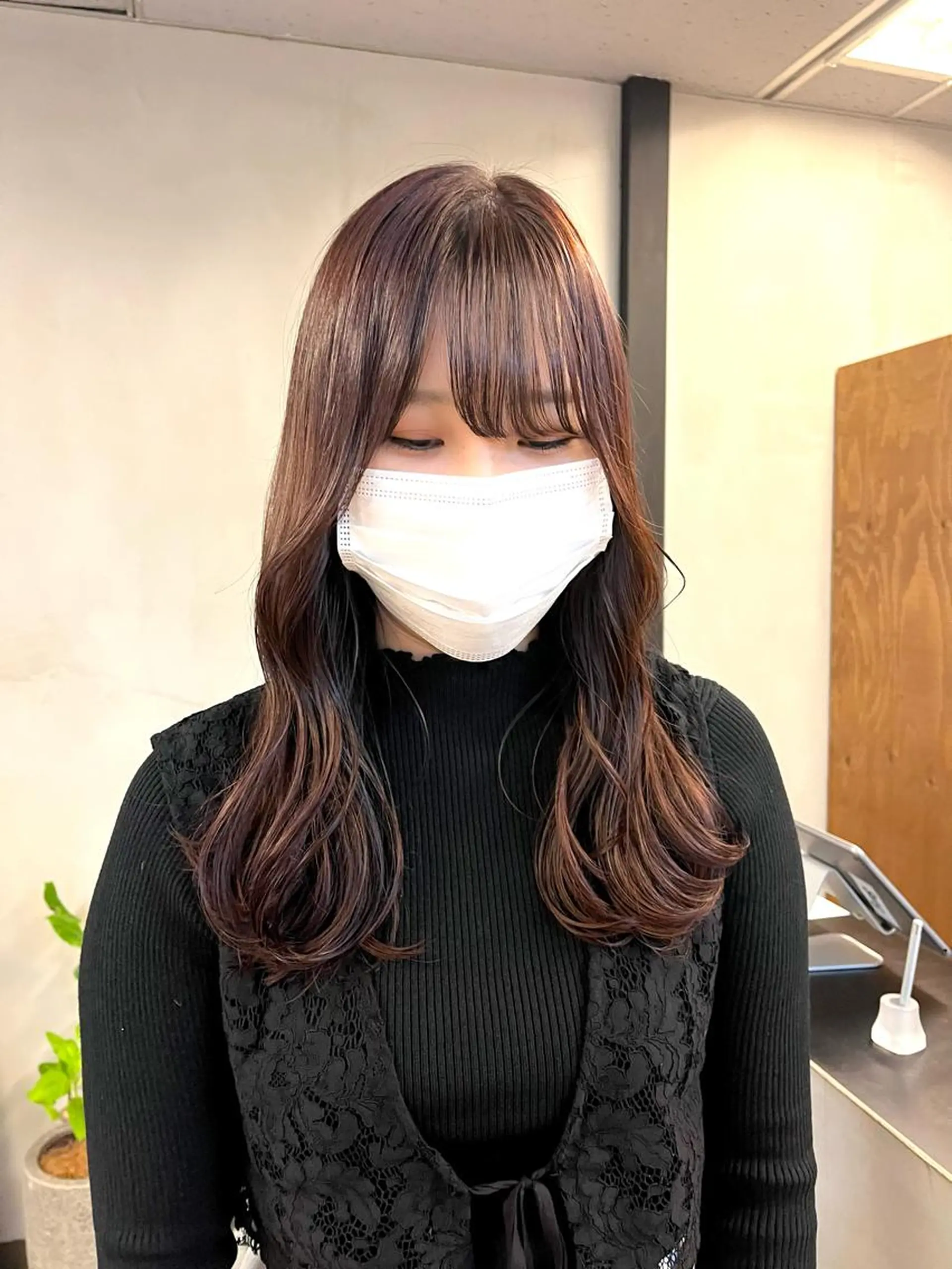 ロング カラー ブリーチ ダブルカラー ブリーチなしカラー ena/ブリーチなし 透明感・レイヤー🎀のヘアスタイル