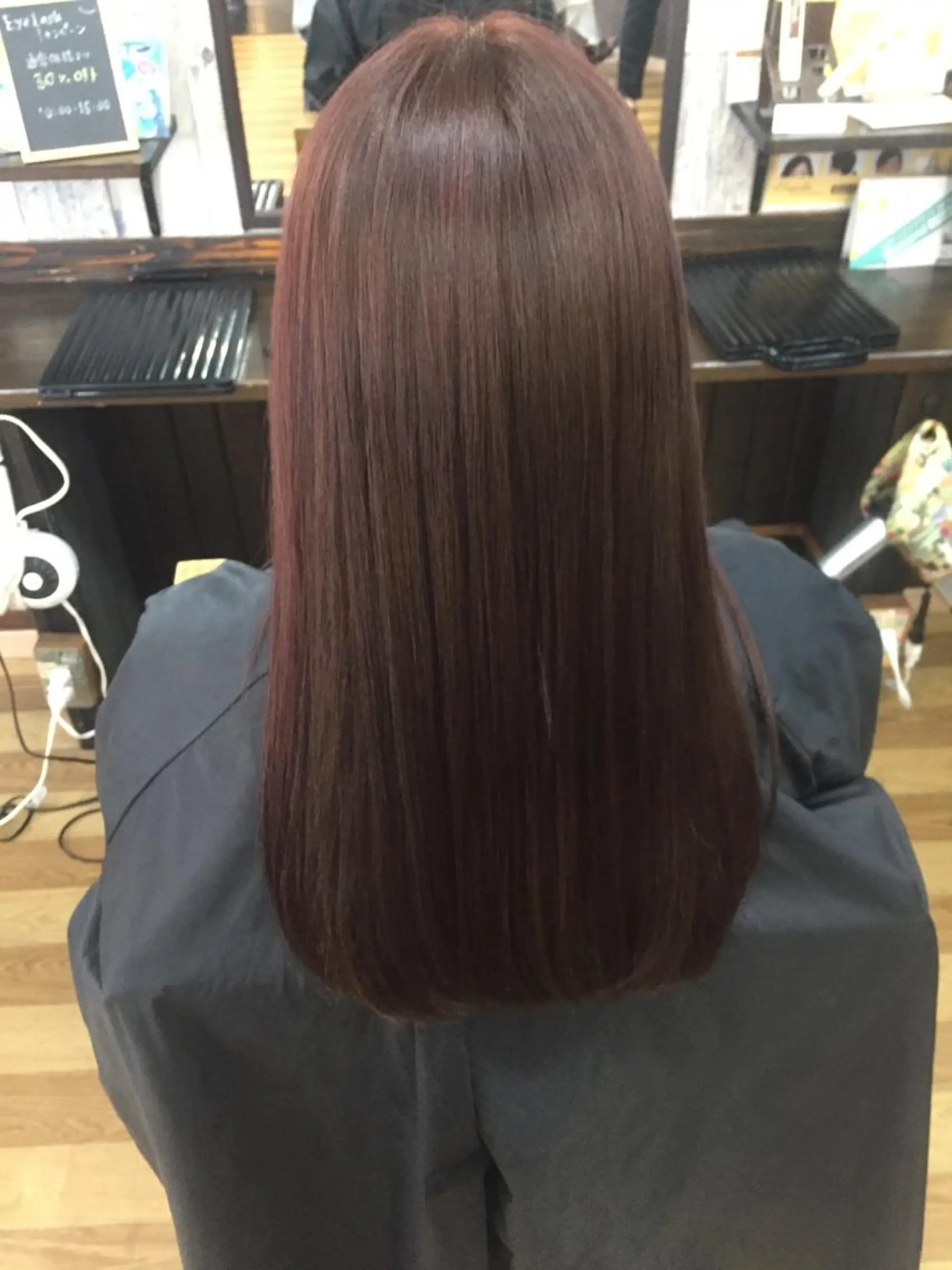 カラー ピンクカラー 中山 ルミ子のヘアスタイル