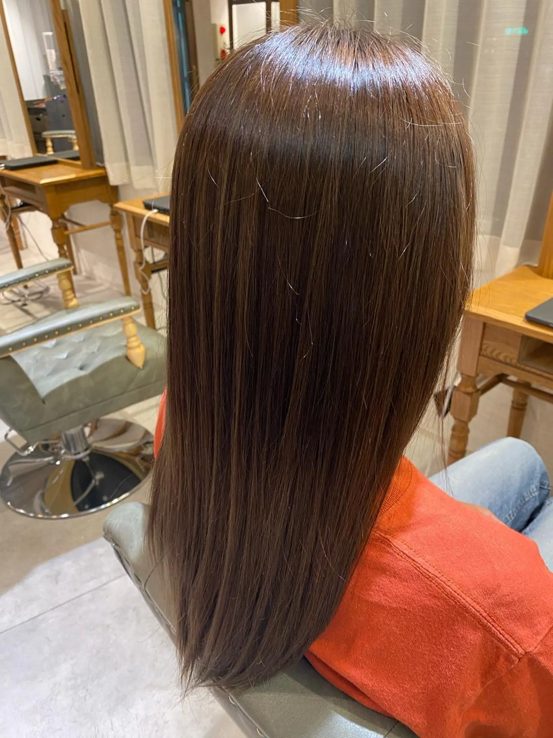 ロング カラー ベージュカラー ハイライトカラー ハイライト 中川 花織のヘアスタイル