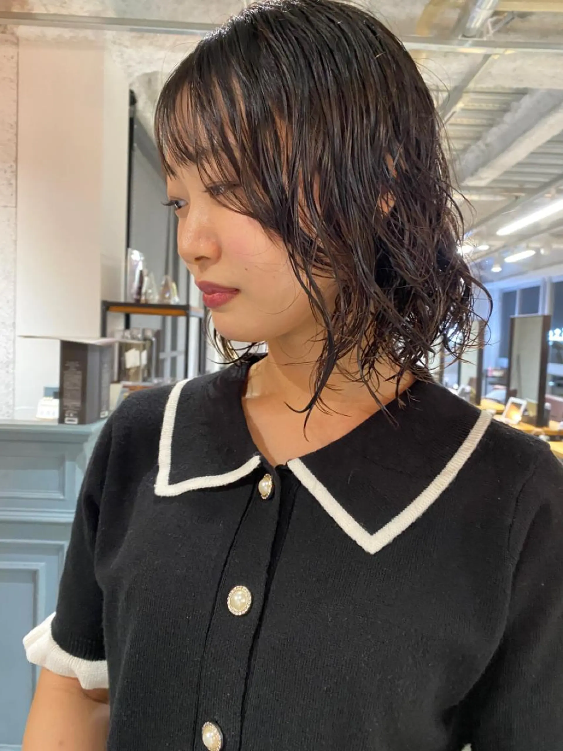 ミディアム パーマ KOOKI スティードトーキョーのヘアスタイル