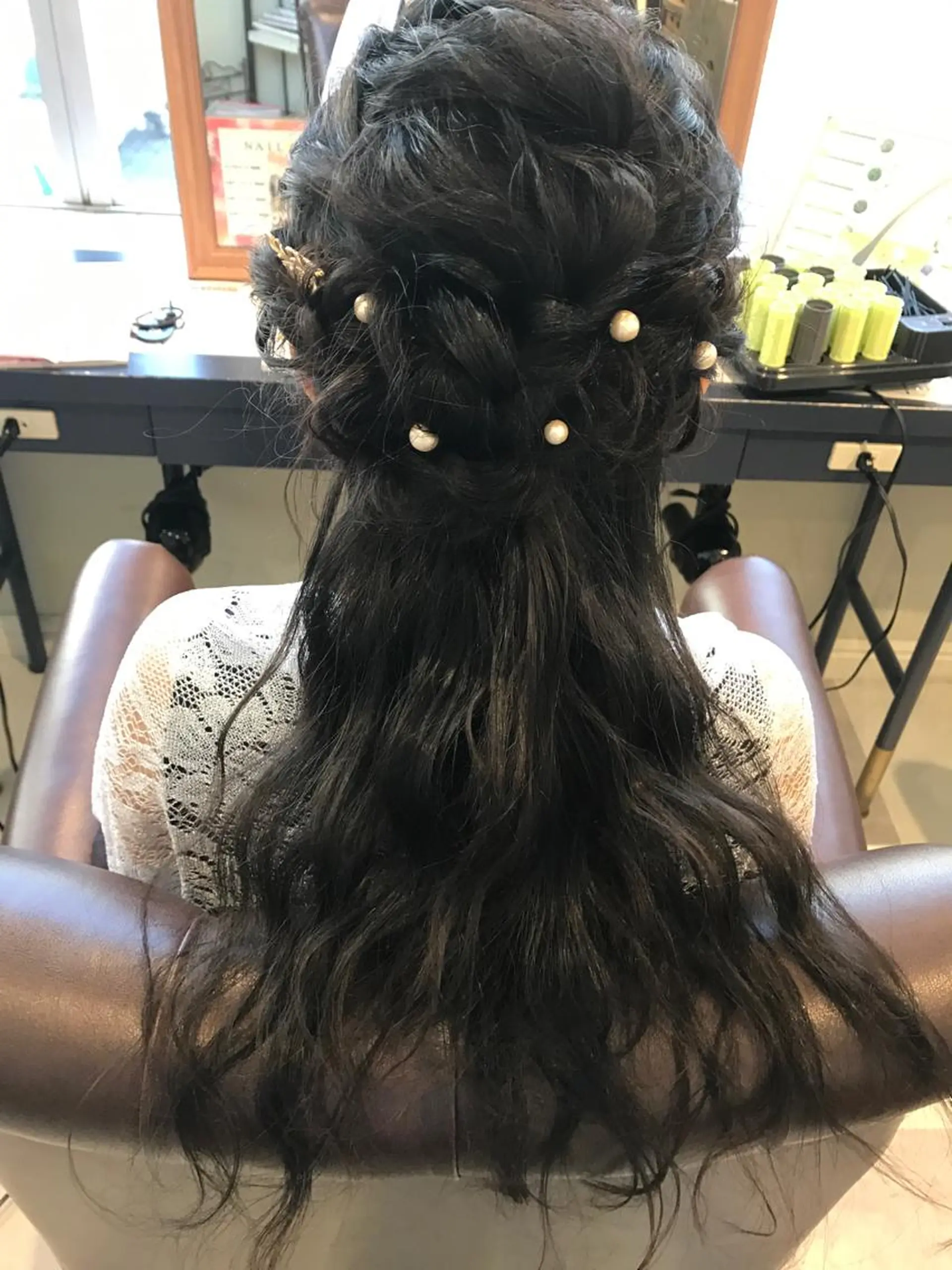 ロング ヘアアレンジ ハーフアップ ヤマナカ エリカのヘアスタイル