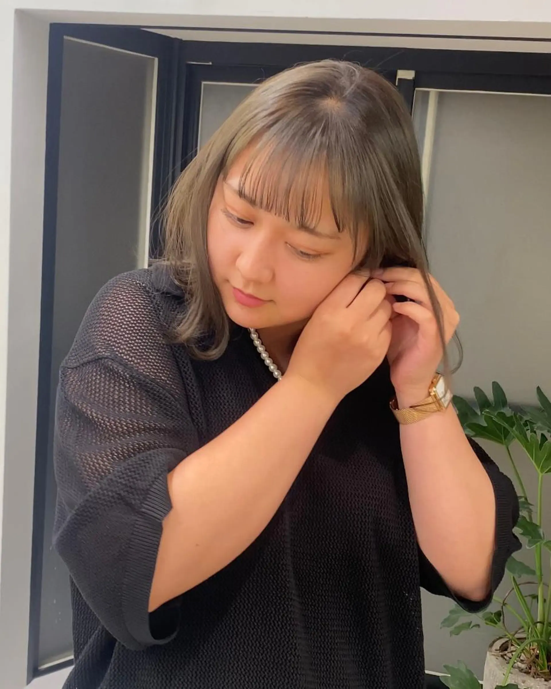 ミディアム カラー カット ヘアカラー トリートメント noa/ 渋谷のヘアスタイル