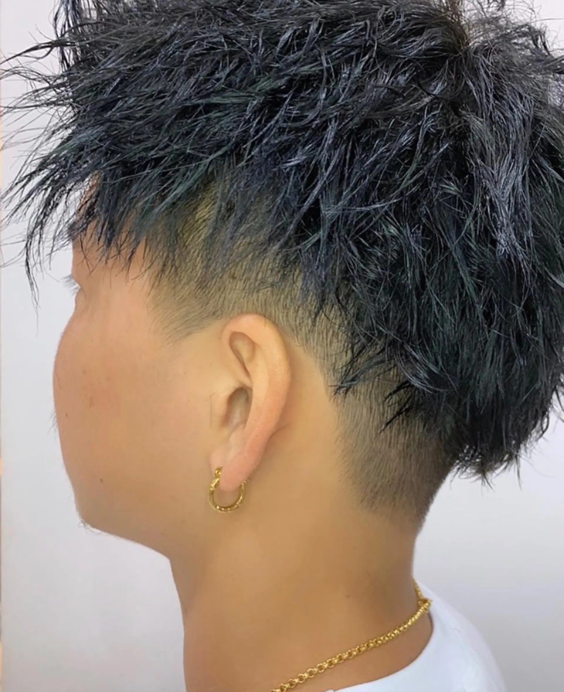 ショート カラー パーマ メンズ 脱白髪染め美容師 竹内涼乃のヘアスタイル
