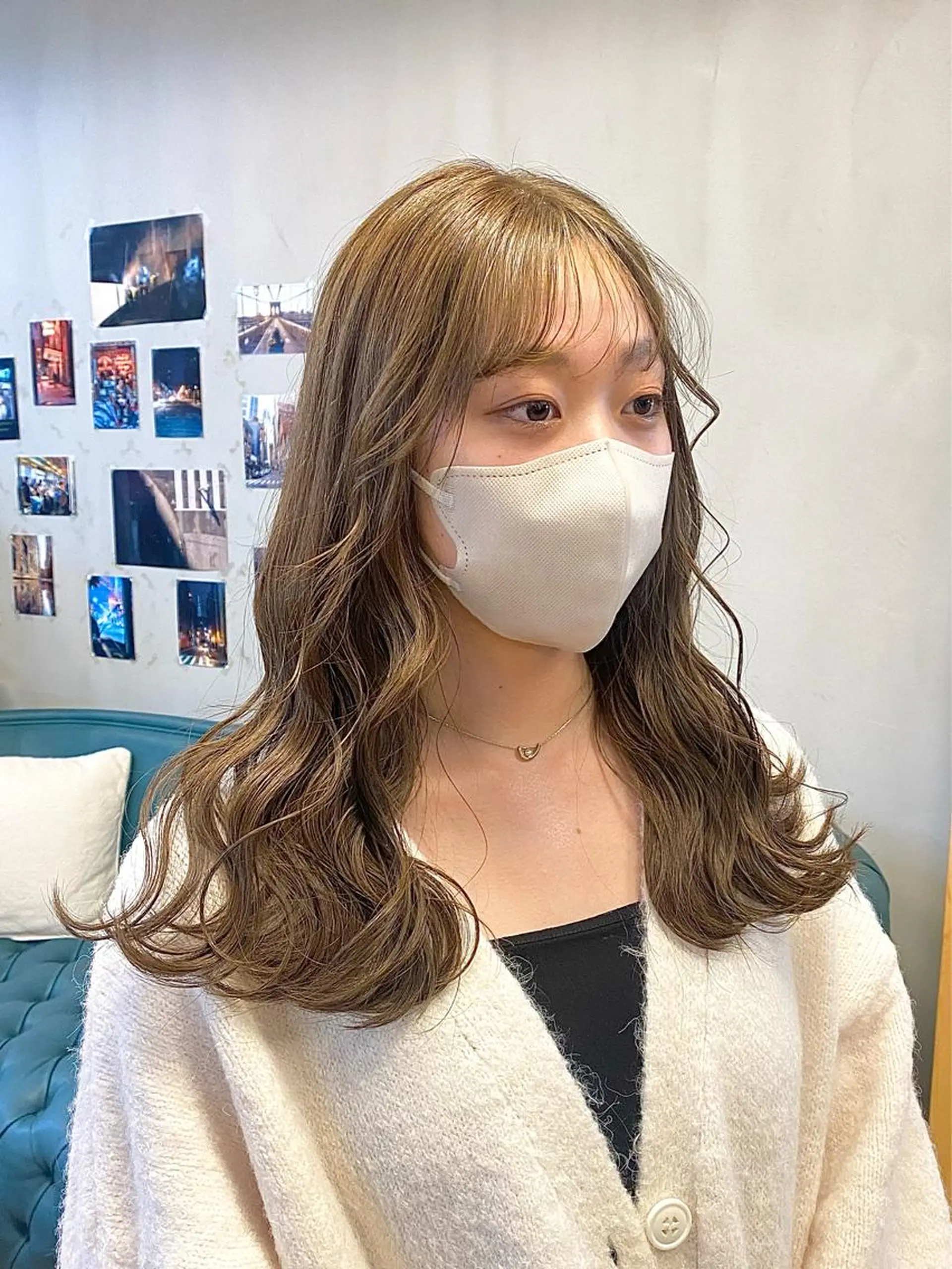 セミロング カラー ベージュカラー ブリーチ 透明感カラー ブリーチなしカラー オリーブベージュ カット ヘアカラー トリートメント ハル🌸柔色/ ブリーチなし/艶髪のヘアスタイル
