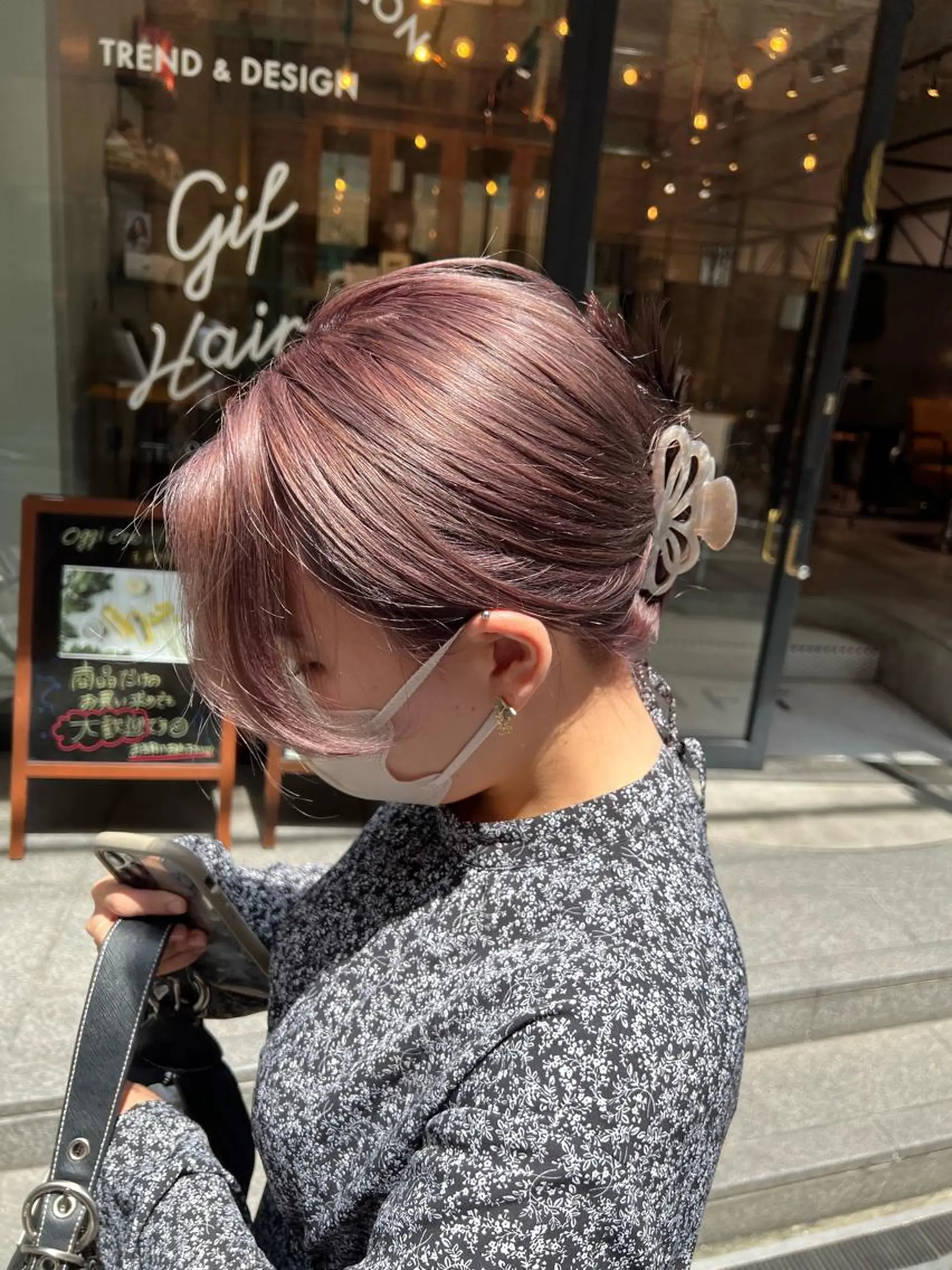 ミディアム カラー 髪質改善ストレート Kantaのヘアスタイル