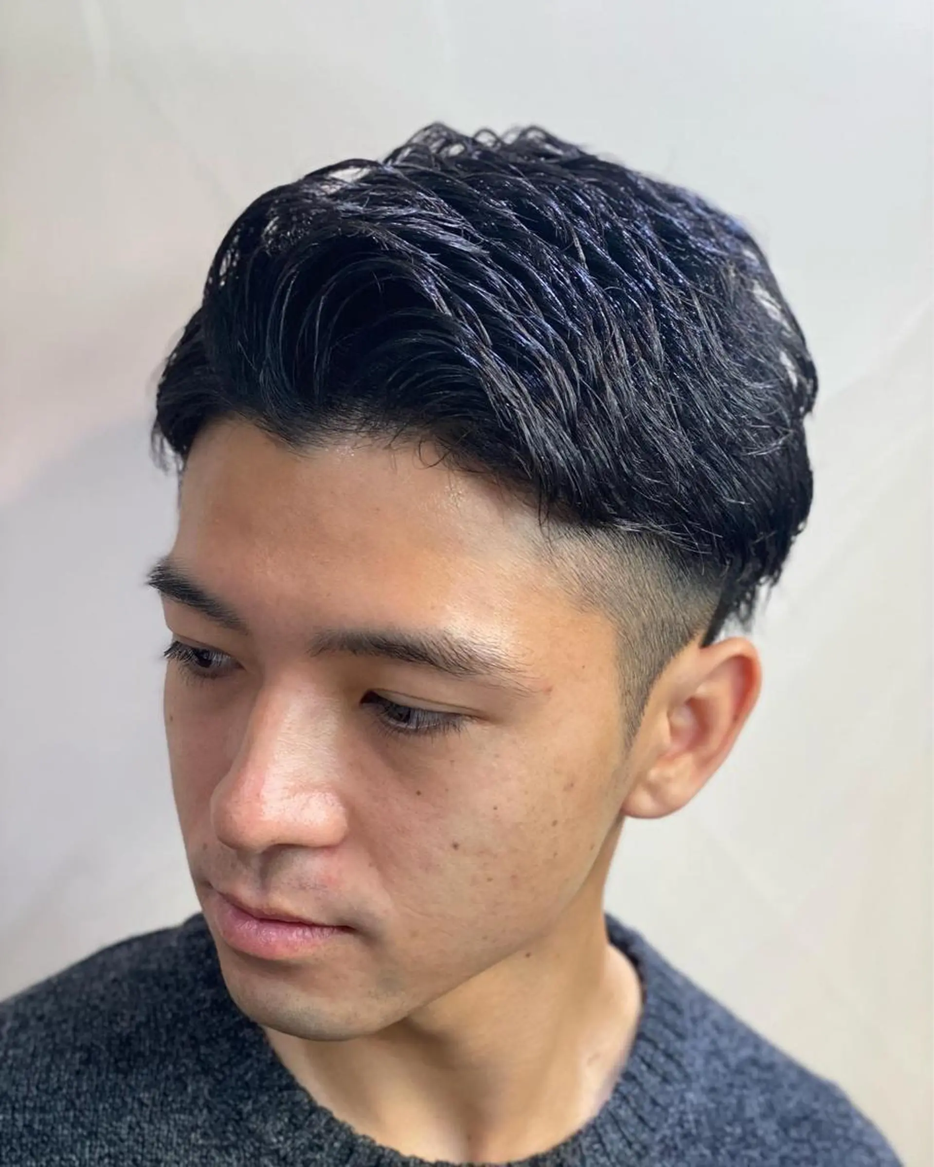 ショート パーマ メンズ 浅見 天翔のヘアスタイル