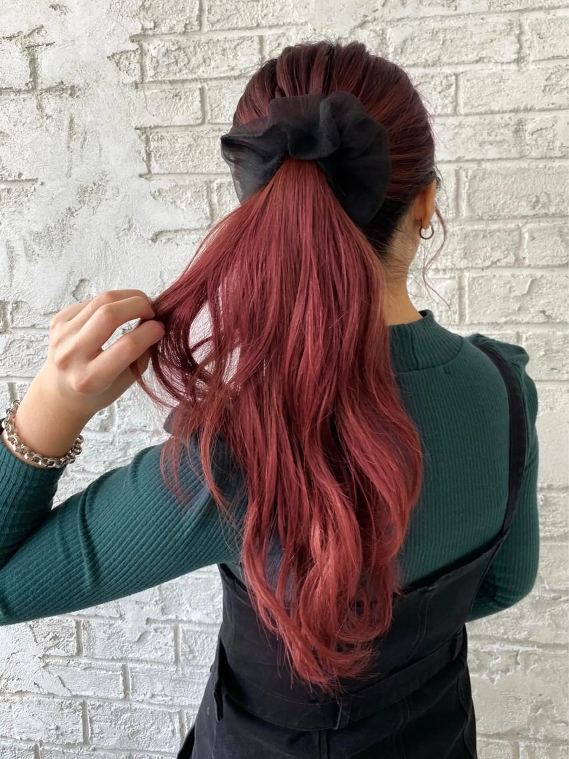 ロング カラー ヘアアレンジ カシス ピンクカラー レッドカラー Eleanor池袋東口2nd所属・池袋/韓国レイヤー 💗🐇amiのヘアスタイル