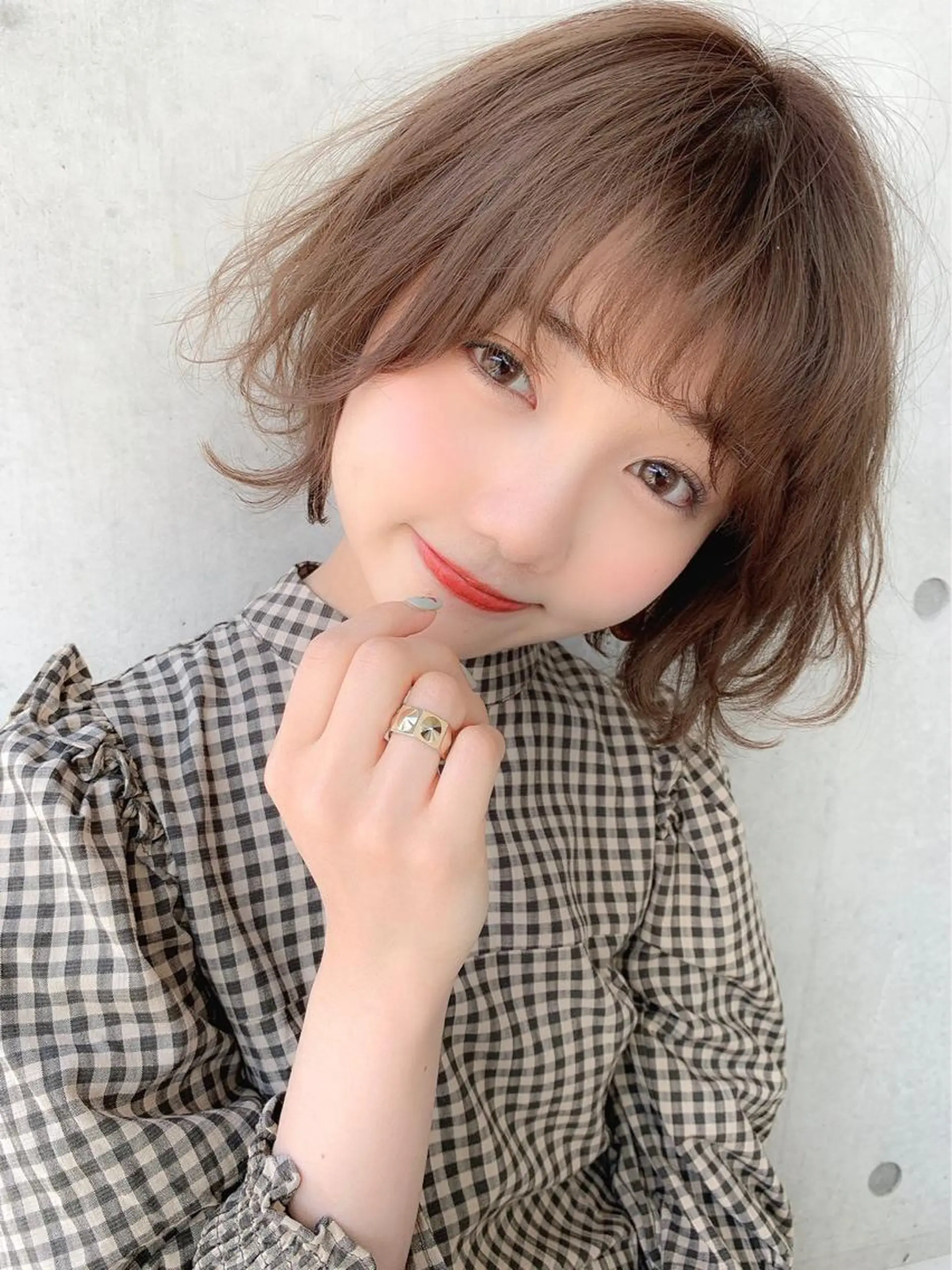 ミディアム カラー ヘアアレンジ カット ヘアカラー トリートメント ヘッドスパ ヘアセット 💖韓国ヘアの匠 💖TAKUMI💖のヘアスタイル
