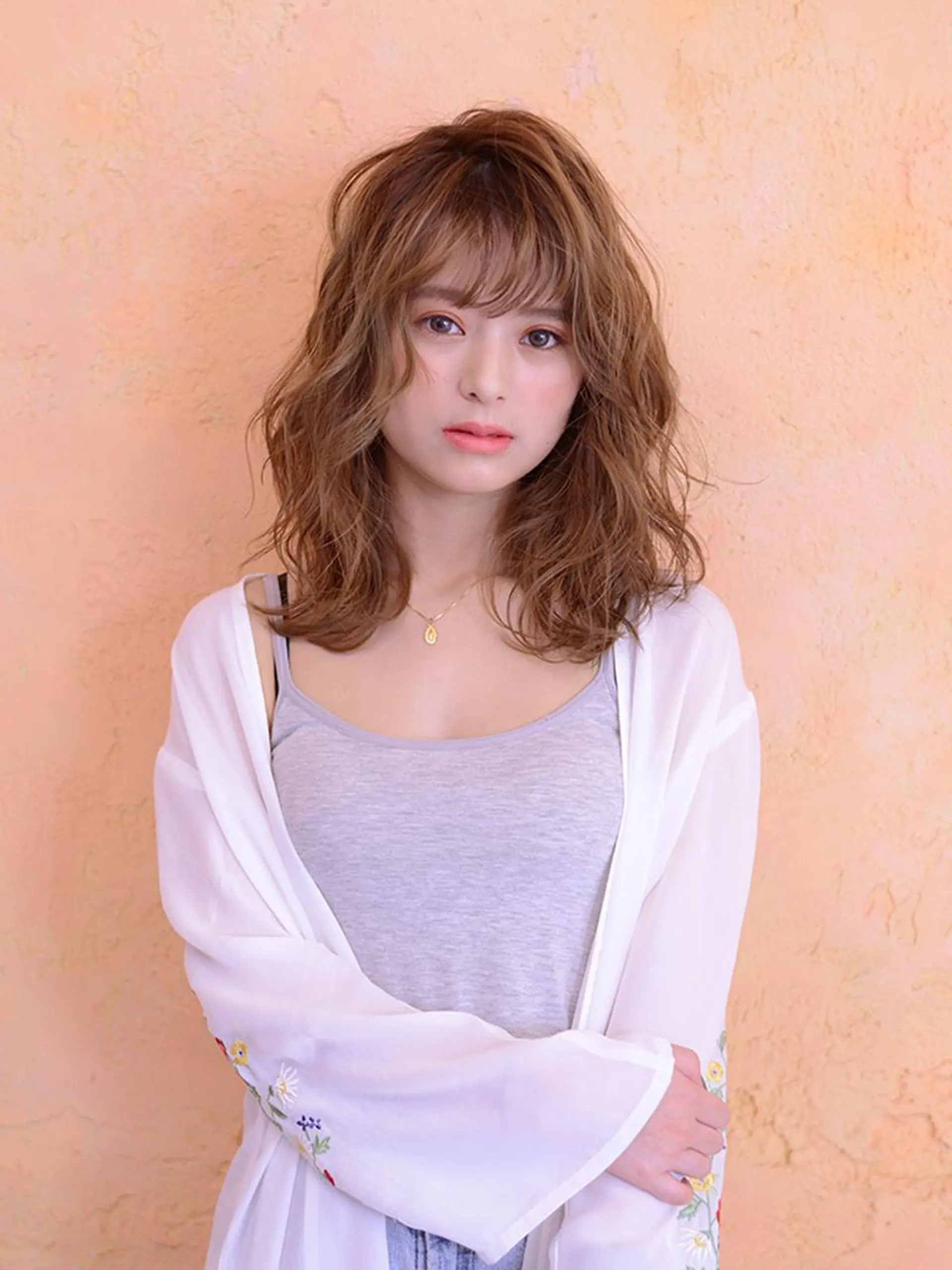 セミロング カラー パーマ ⭐️髪質改善⭐️ フジヒサゴウタのヘアスタイル