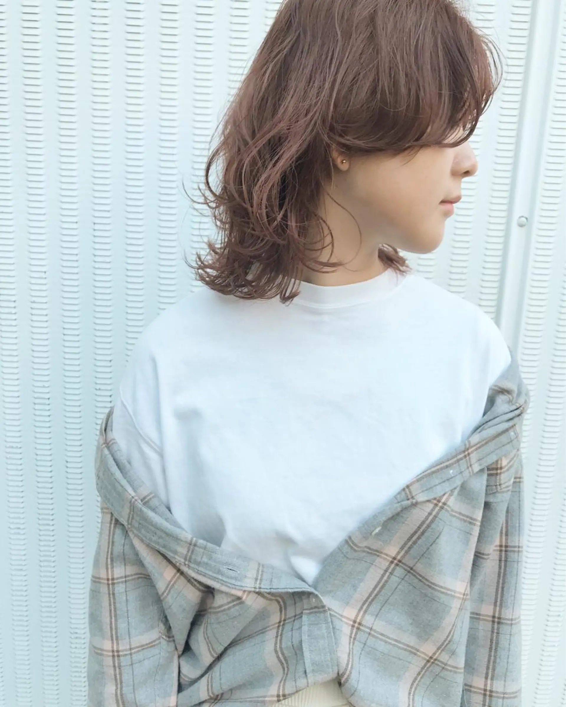 ミディアム ボブレイヤー ボブ レイヤーカット ワイドバング カット ヘアカラー トリートメント Musiiik hairのヘアスタイル