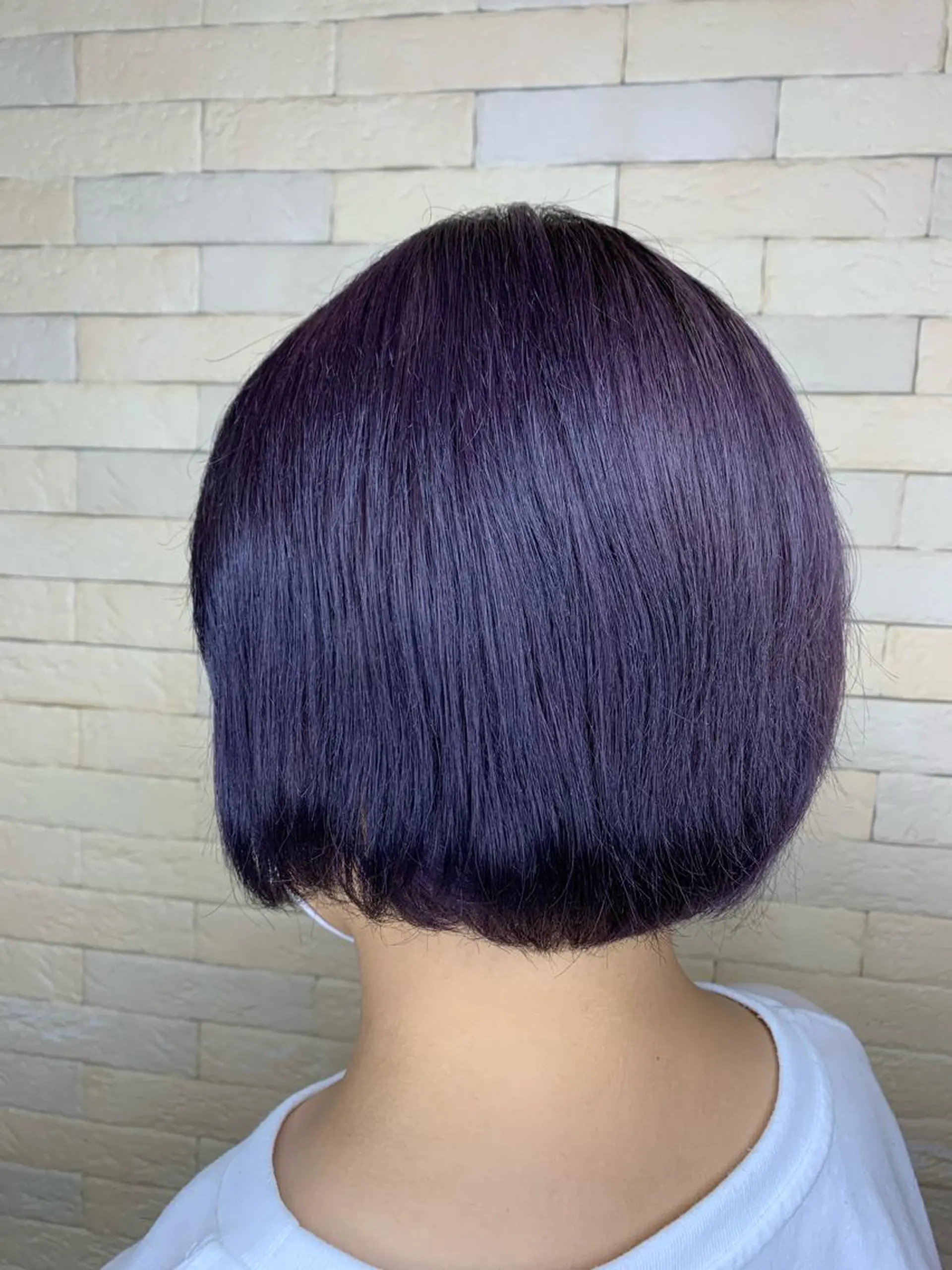 ショート カラー ブリーチ ブルーカラー ブルーパープル パープルカラー 艶髪レイヤー上田 紗也🇰🇷💗のヘアスタイル