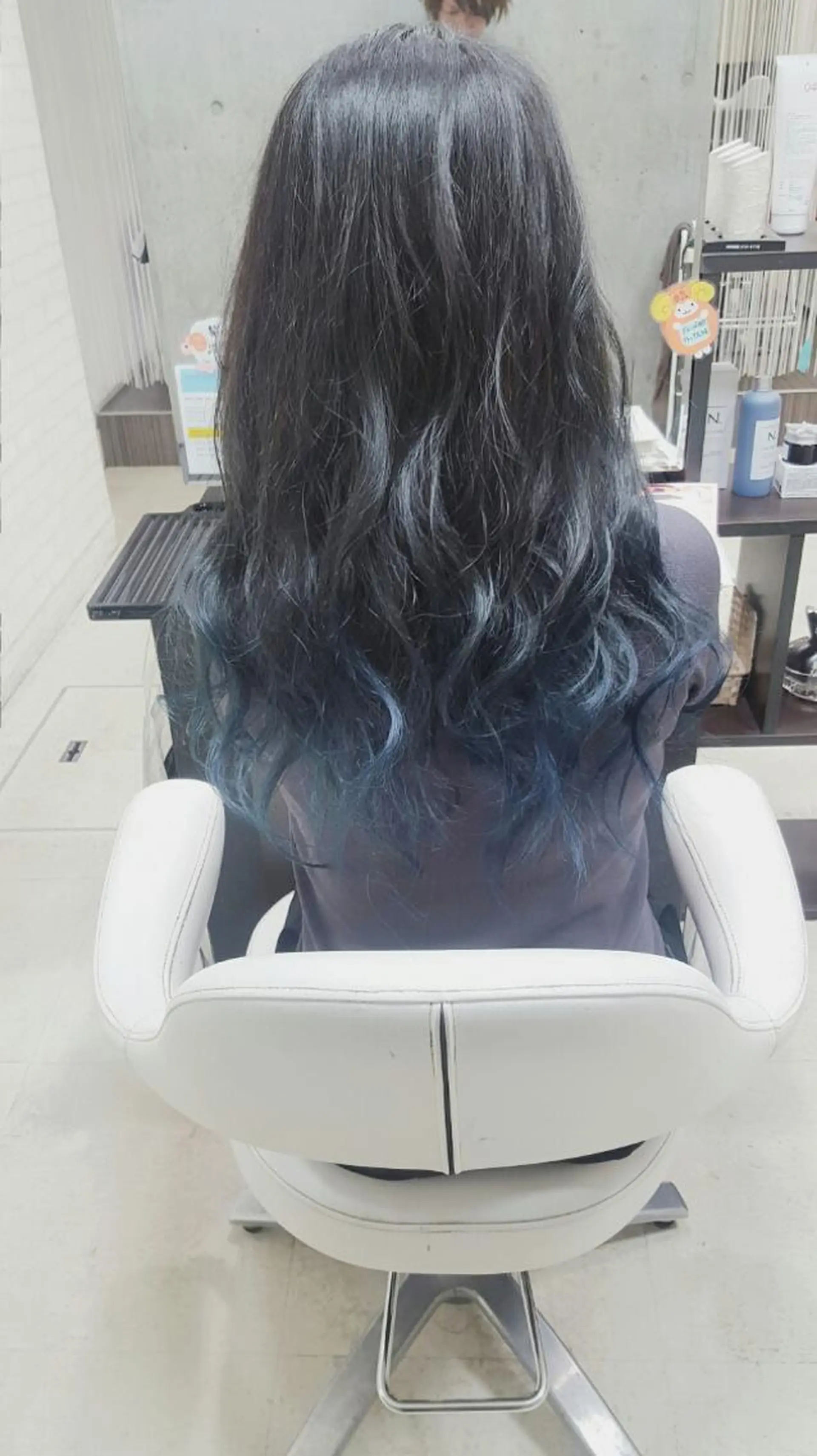 ロング カラー ブルーカラー 髪質改善×レイヤー 高嶋のヘアスタイル