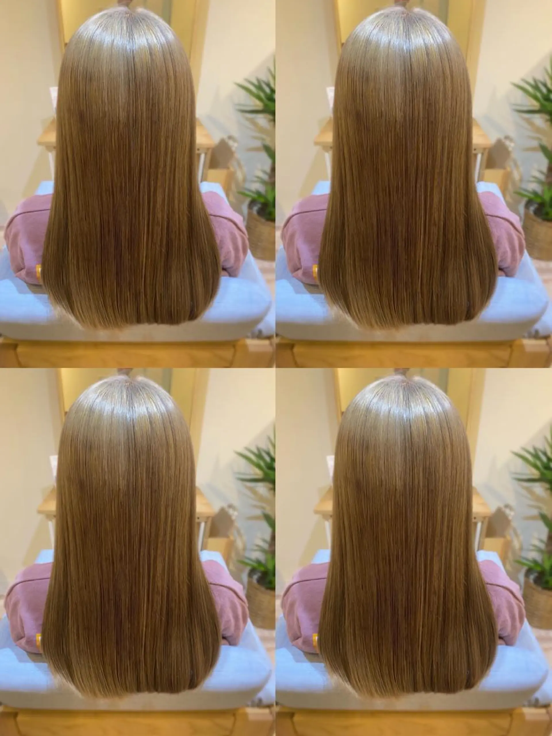 ロング カラー ブリーチ 金島 青のヘアスタイル
