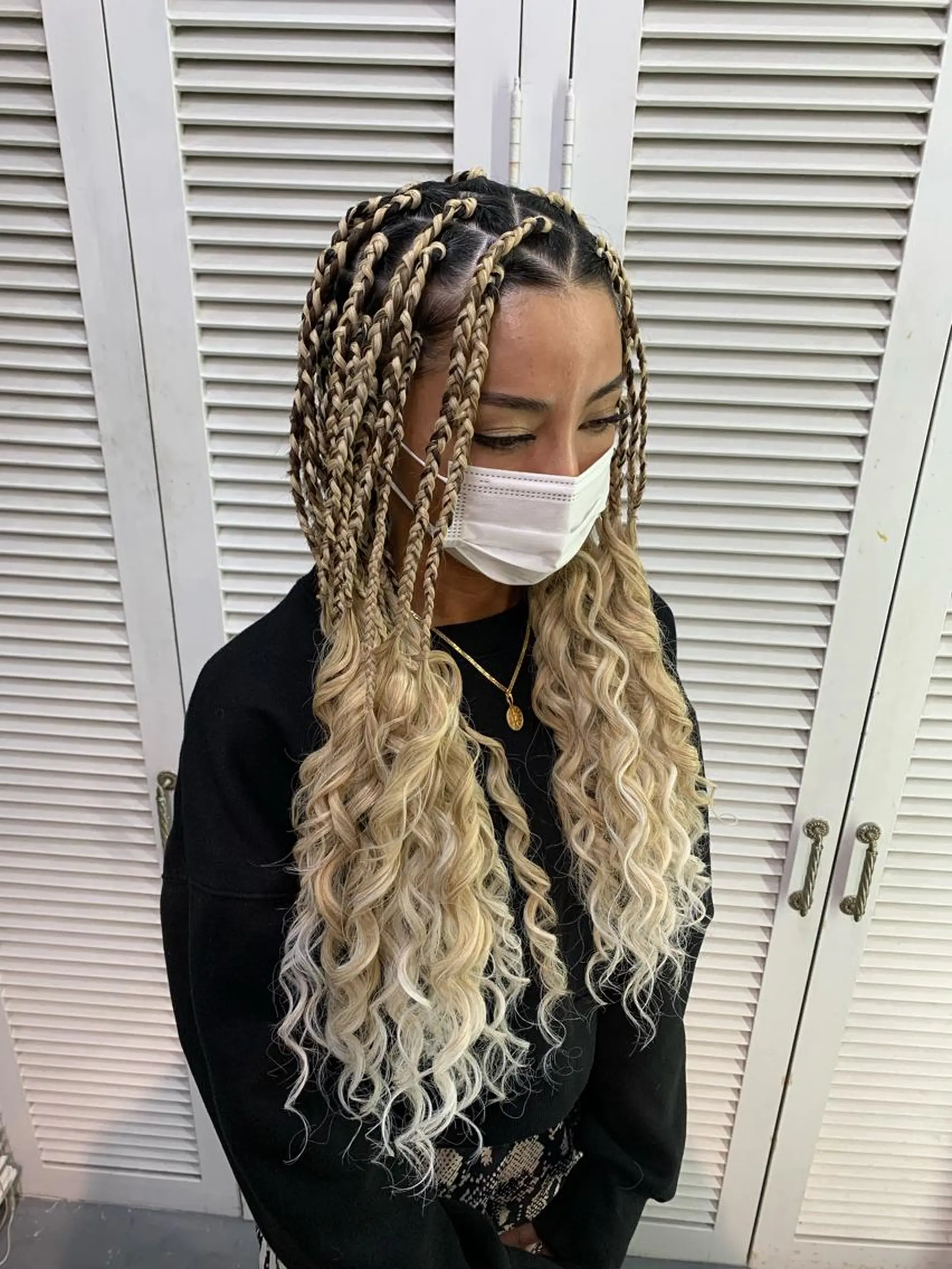 ロング ヘアアレンジ エクステ MEI/ブレイズ/ コーンロウ/茅ヶ崎のヘアスタイル