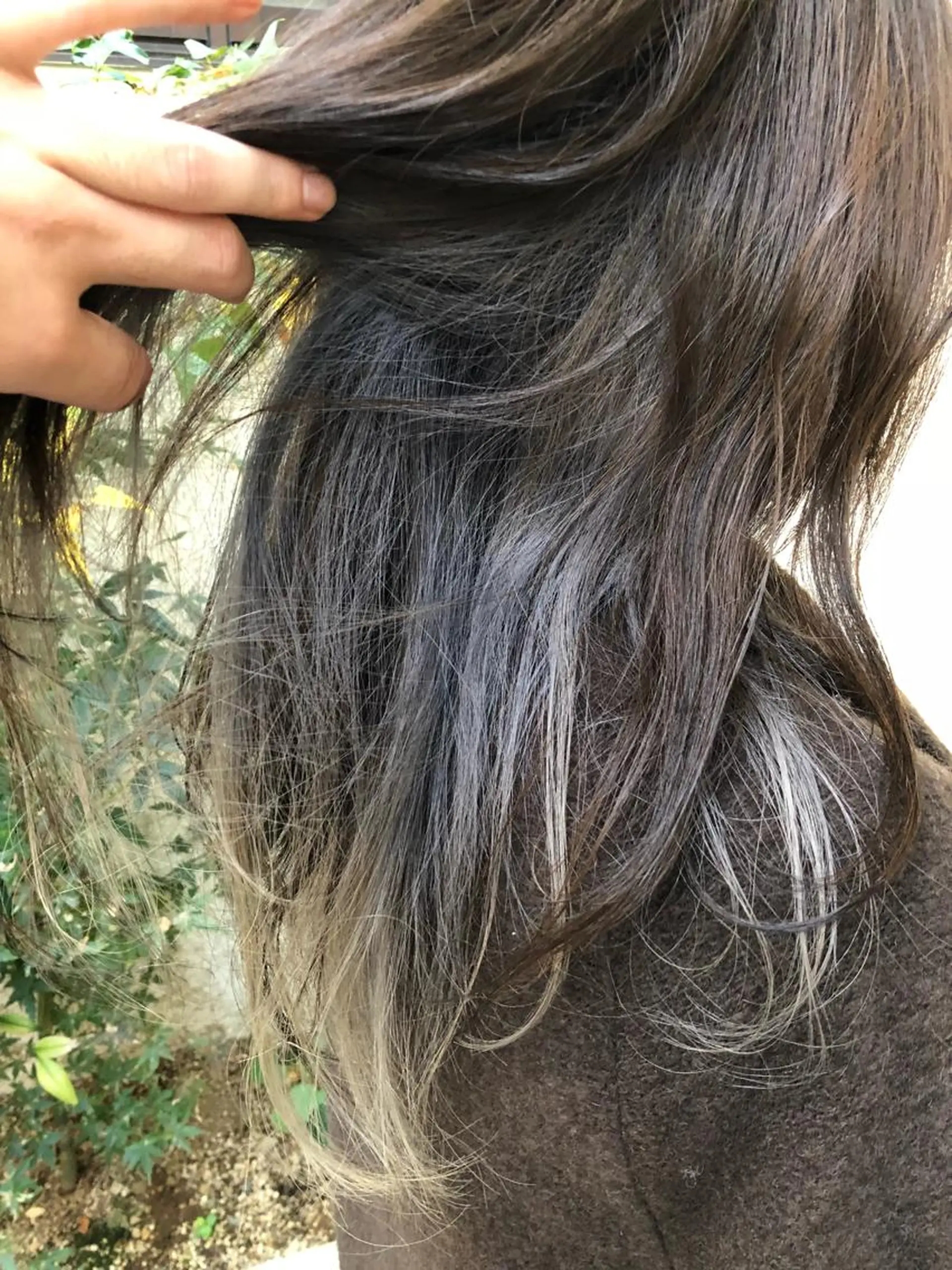 ミディアム カラー パーマ ヘアアレンジ グラデーションカラー 【白髪ぼかし 専門GBG】自由が丘のヘアスタイル