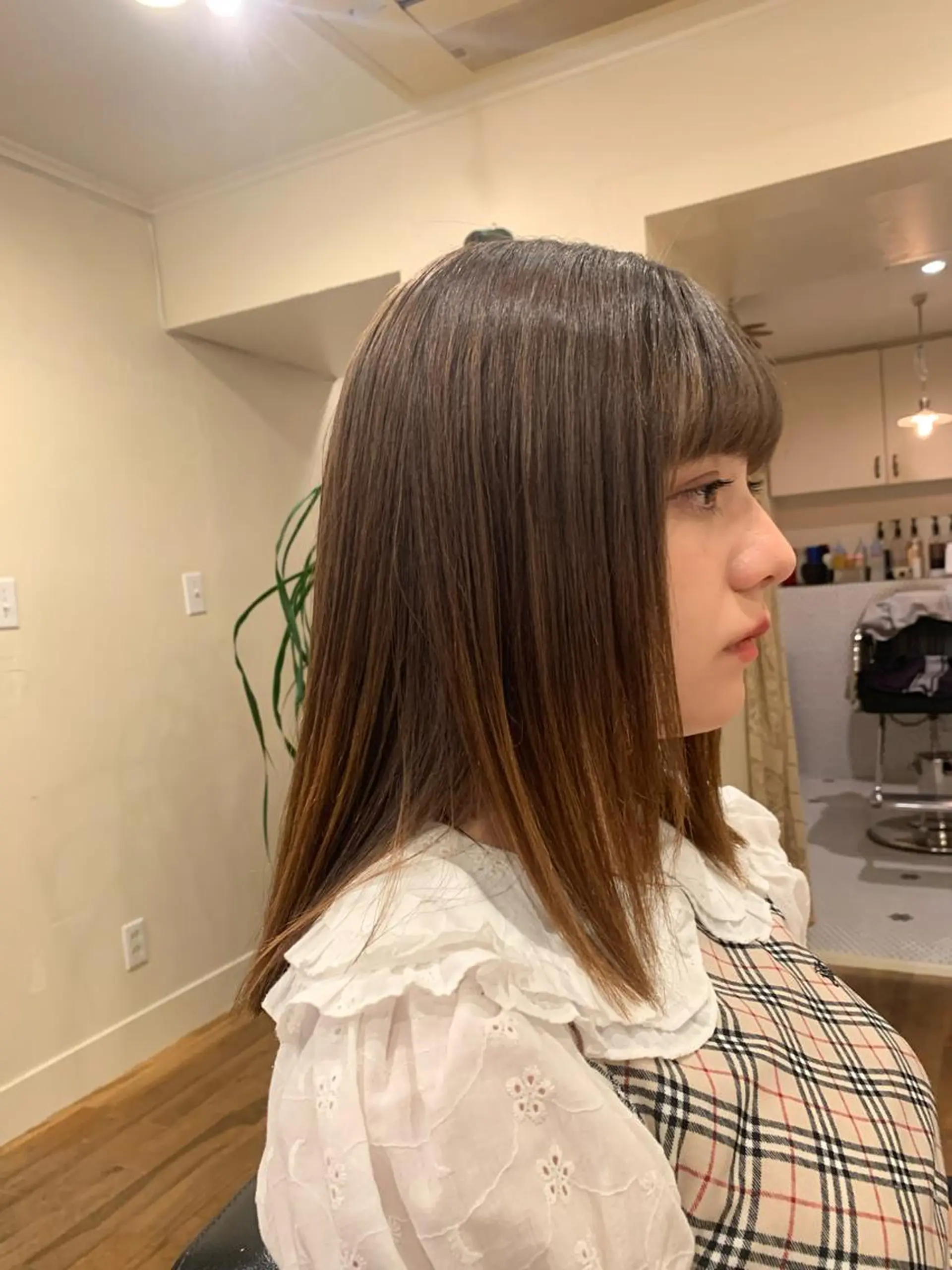 ミディアム 村田 陸のヘアスタイル