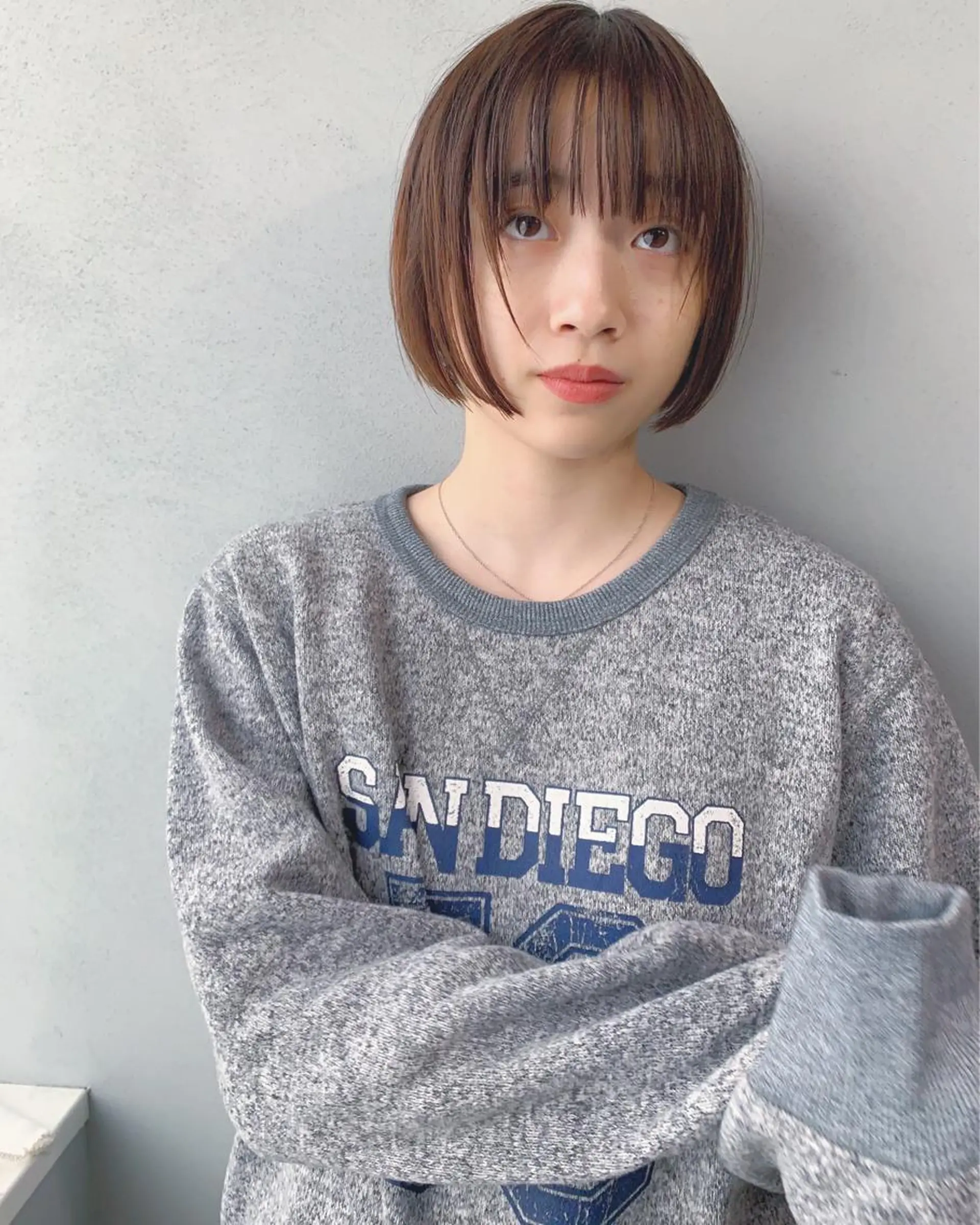 ショート カラー ボブパーマコテ巻き風 パーマNo1深江秀平のヘアスタイル