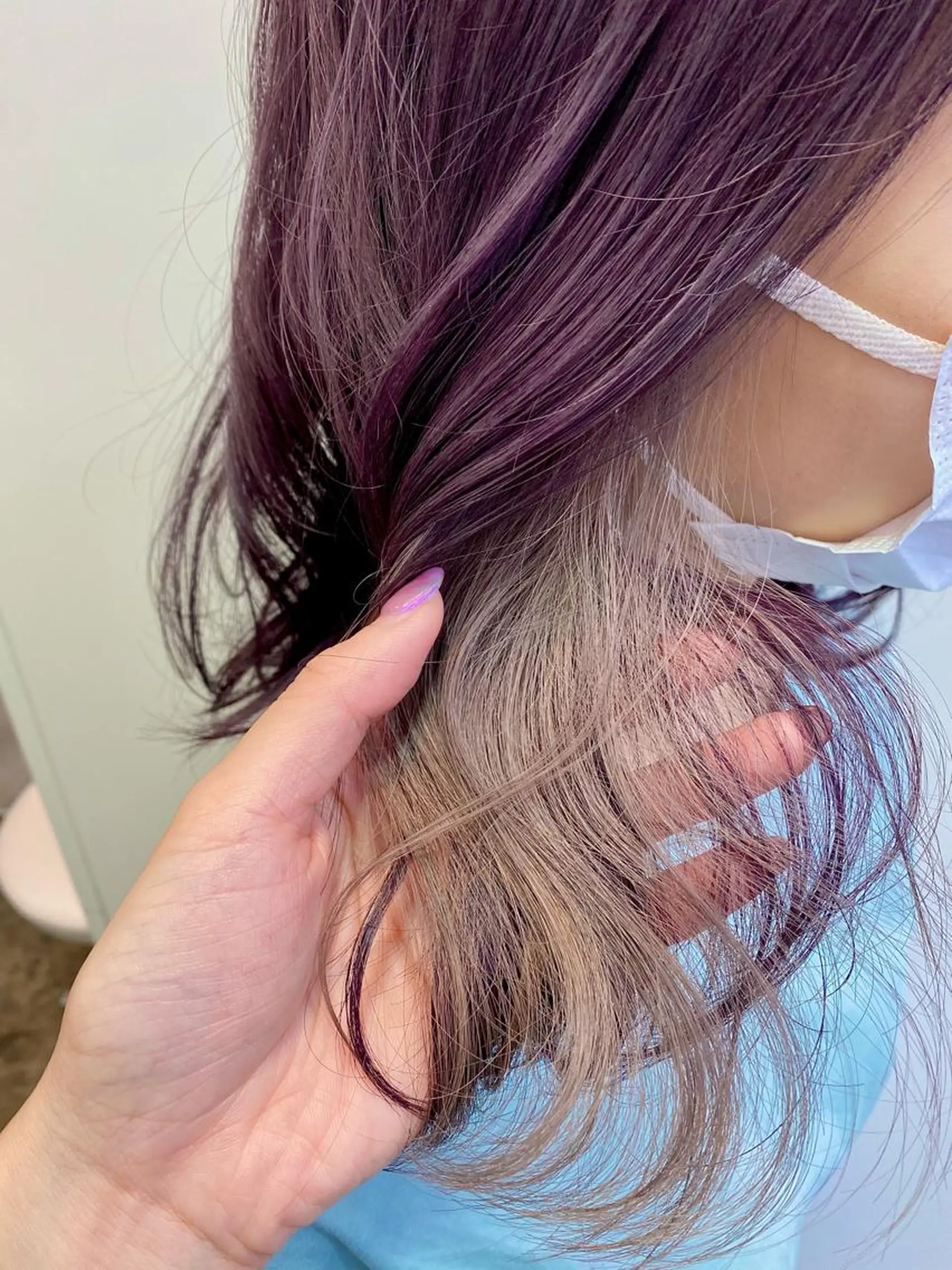 ミディアム カラー ベージュカラー ブリーチ インナーカラー 心斎橋/ヘアセット MASAKIのヘアスタイル