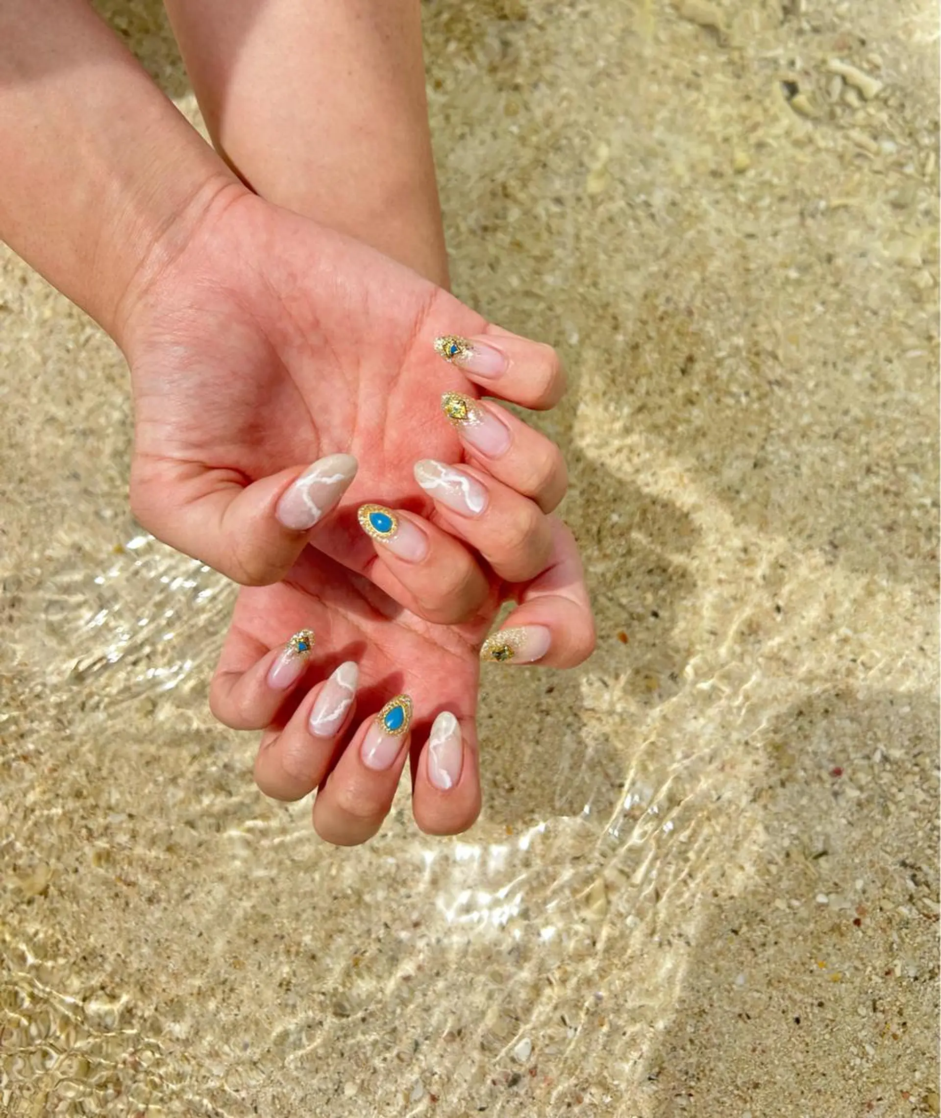 ネイル ハンドネイル goldgleams ちなのネイルデザイン