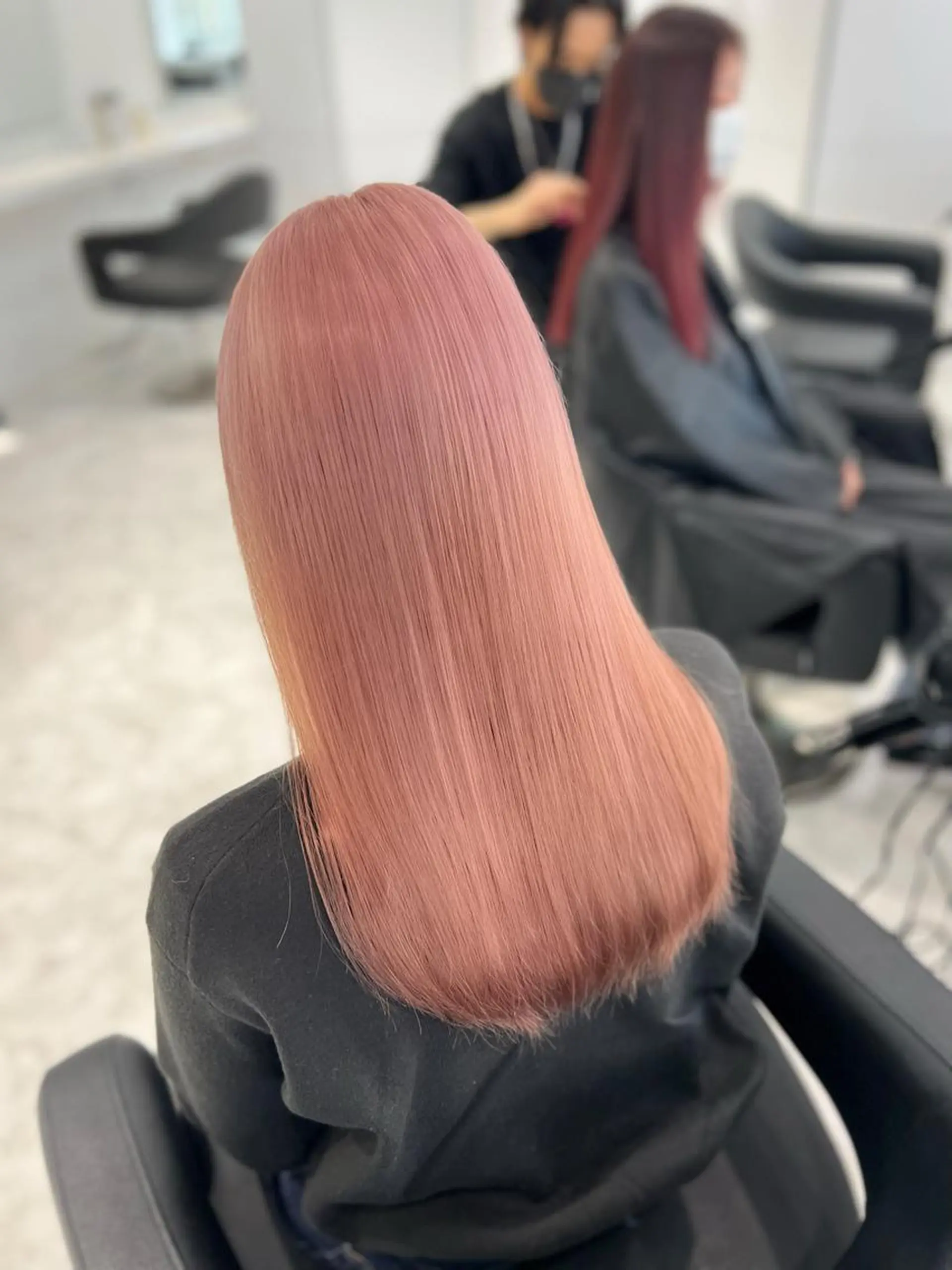 ロング ヘアカラー トリートメント ヘッドスパ ヘアセット まつパ/ケア ブリーチ/sEnAのヘアスタイル